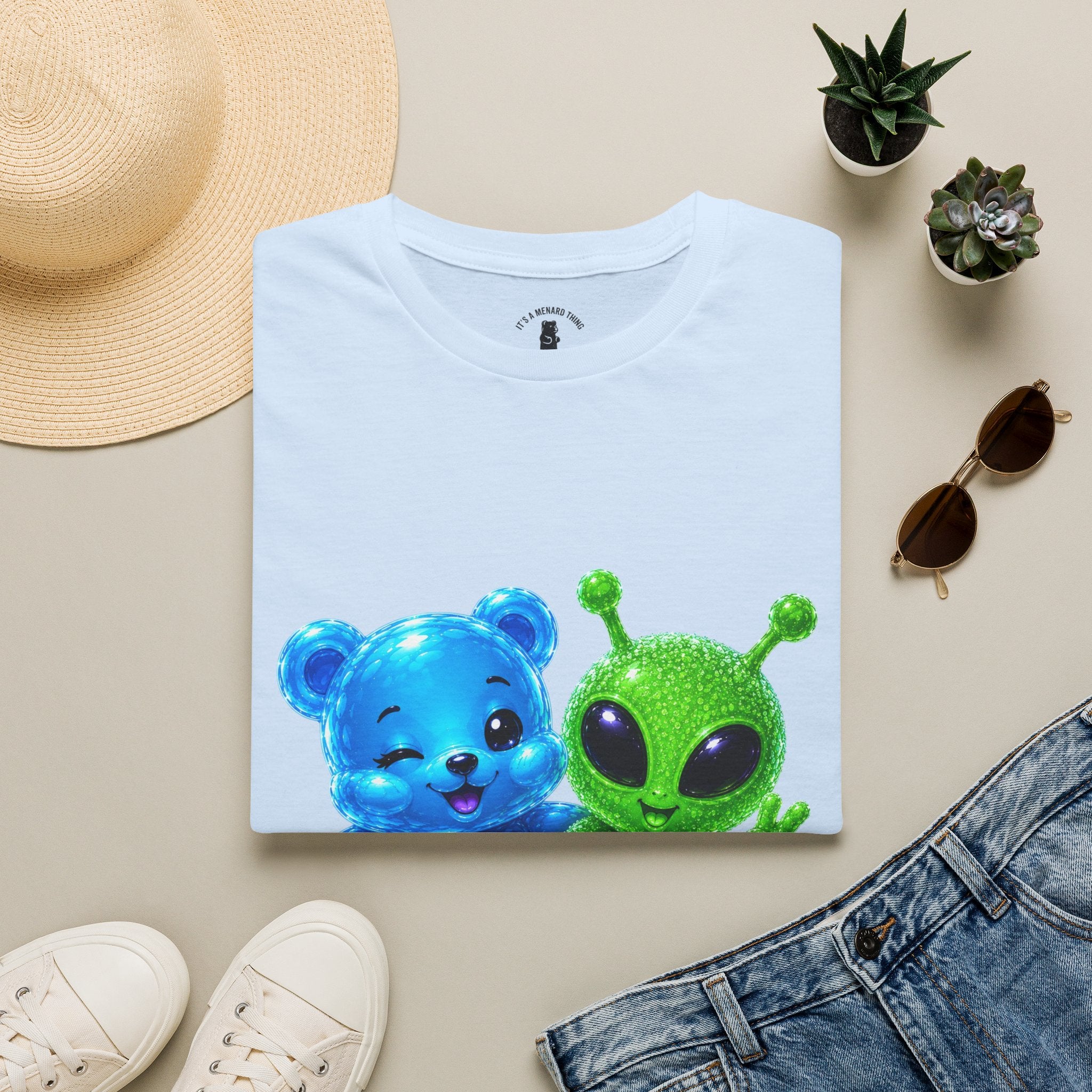 We Come in Peace, Oozy Bear & Alien Special Addition- Graphic Shirt