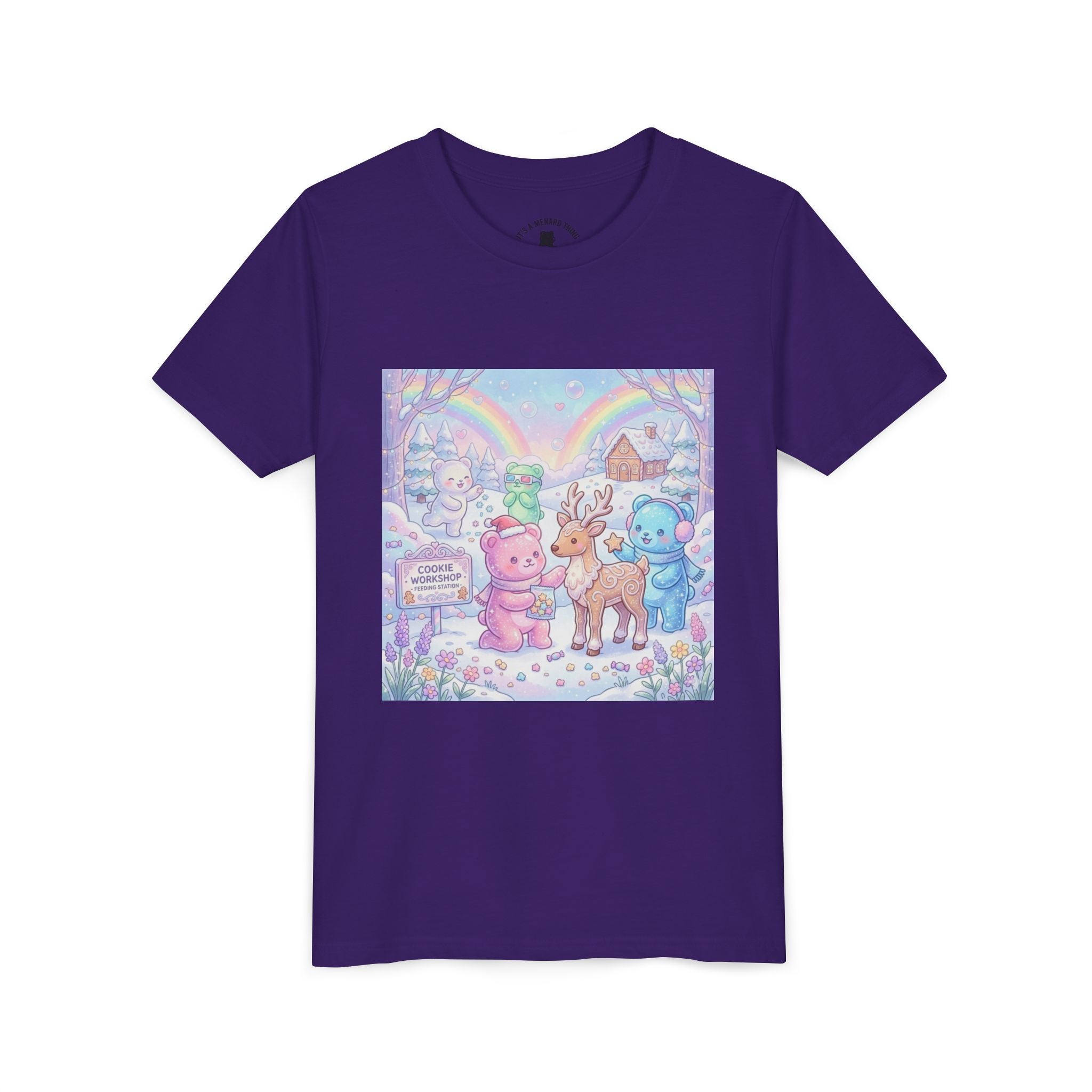 Gooey Gummies Feed Reindeer Graphic Youth Shirt