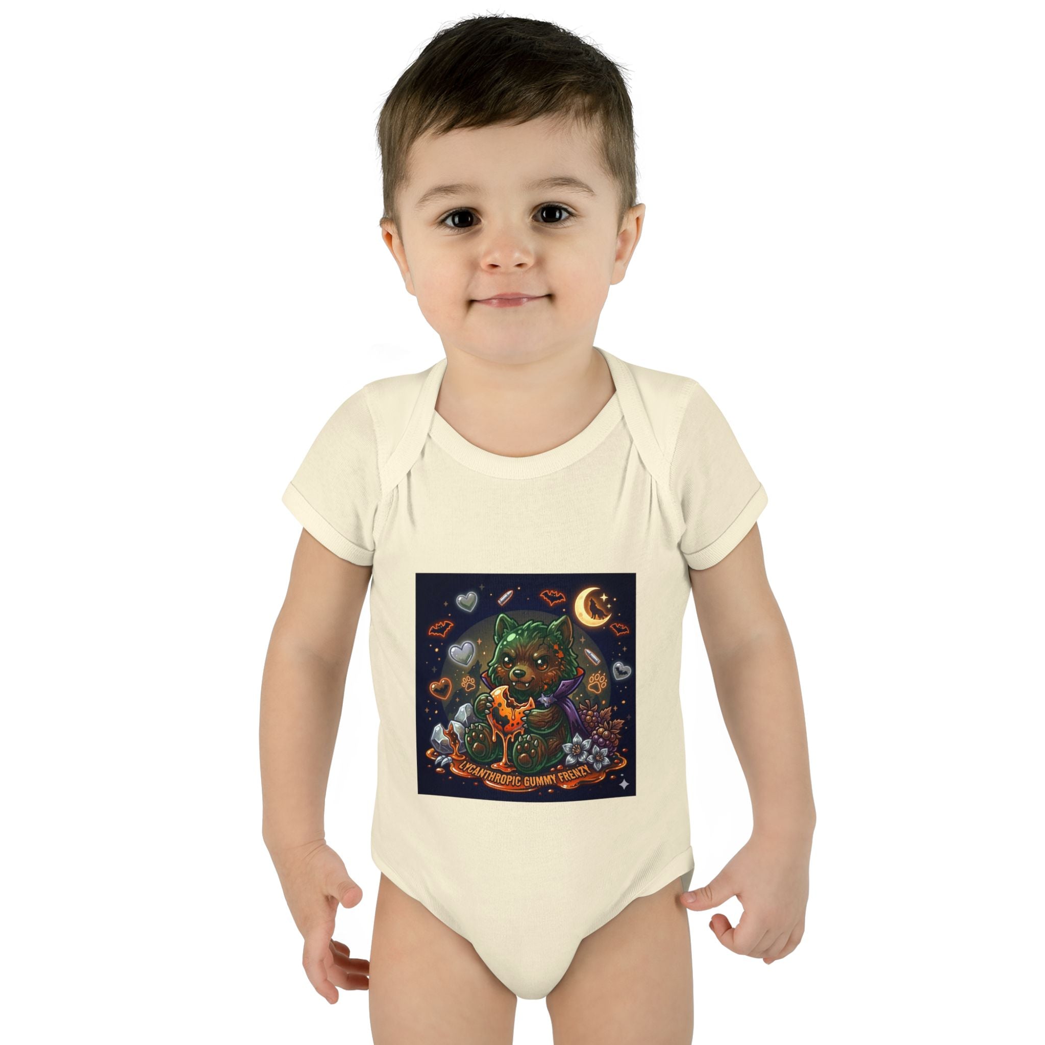 Baby Bodysuit — Cute Halloween Werewolf Gooey Bear