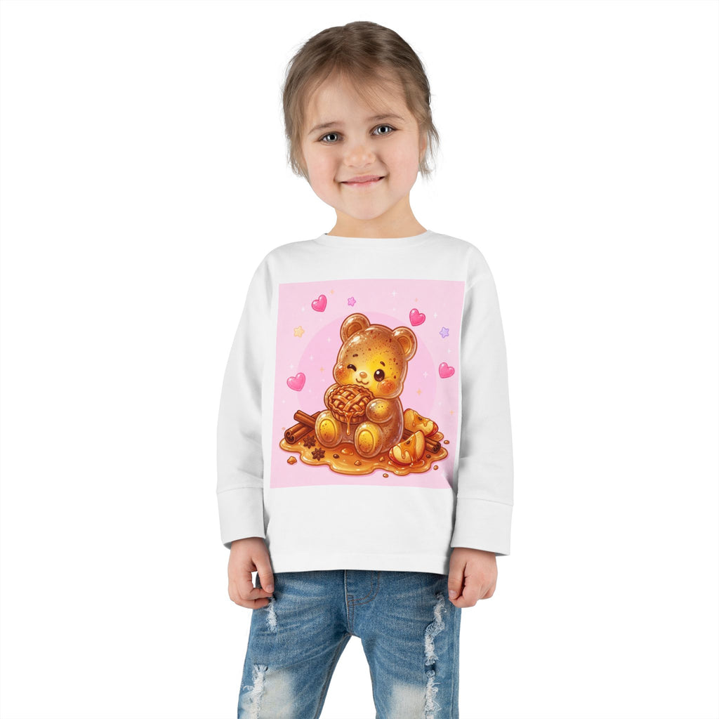 Cinnamon Sweet Fresh Apple Pie, Oozy Bear Gummy Friend- Kids Long Sleeve Shirt