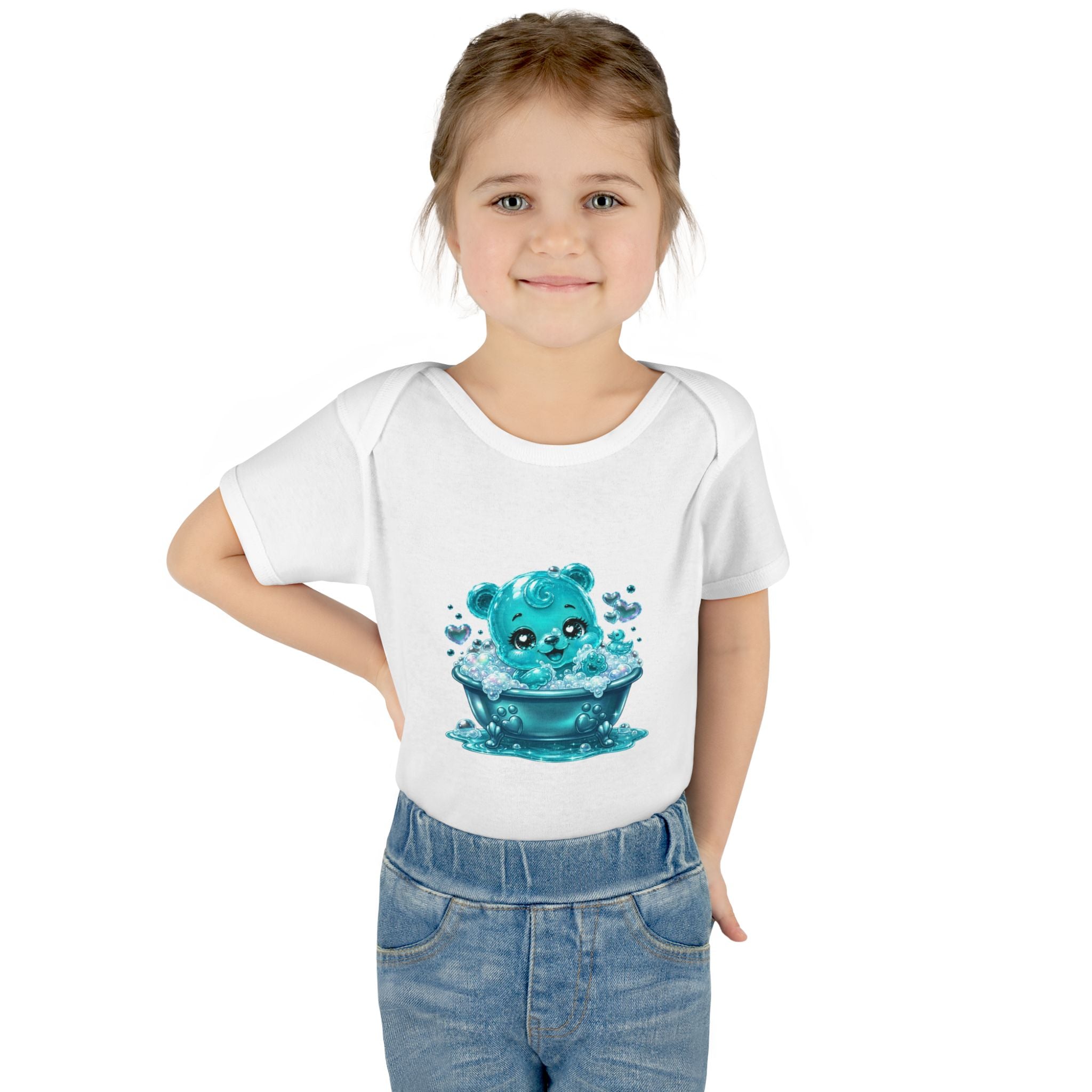 Adorable Bubble Bath Oozy Baby Gummy Bear Cutie Addition- Graphic Onesie