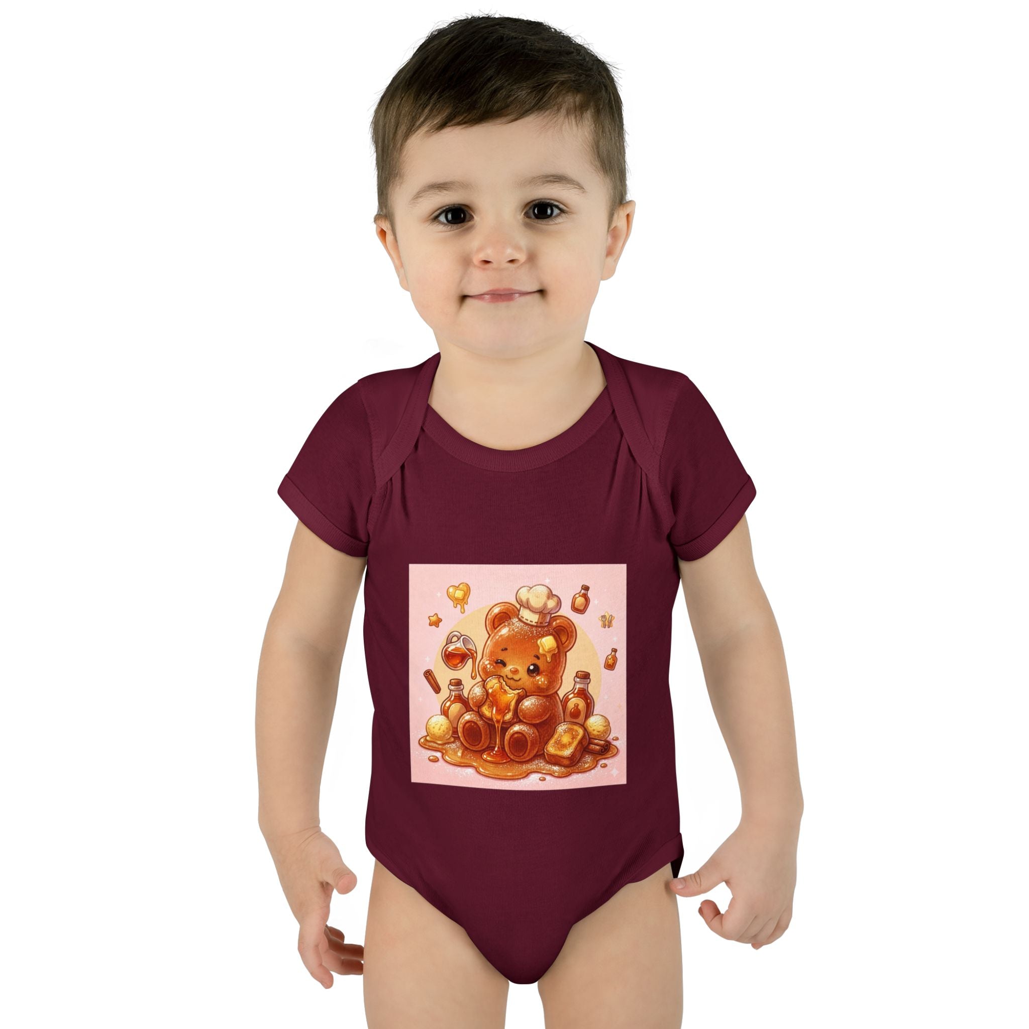 French Toast Gooey with Syrup Gummy Bear & Hearts Design