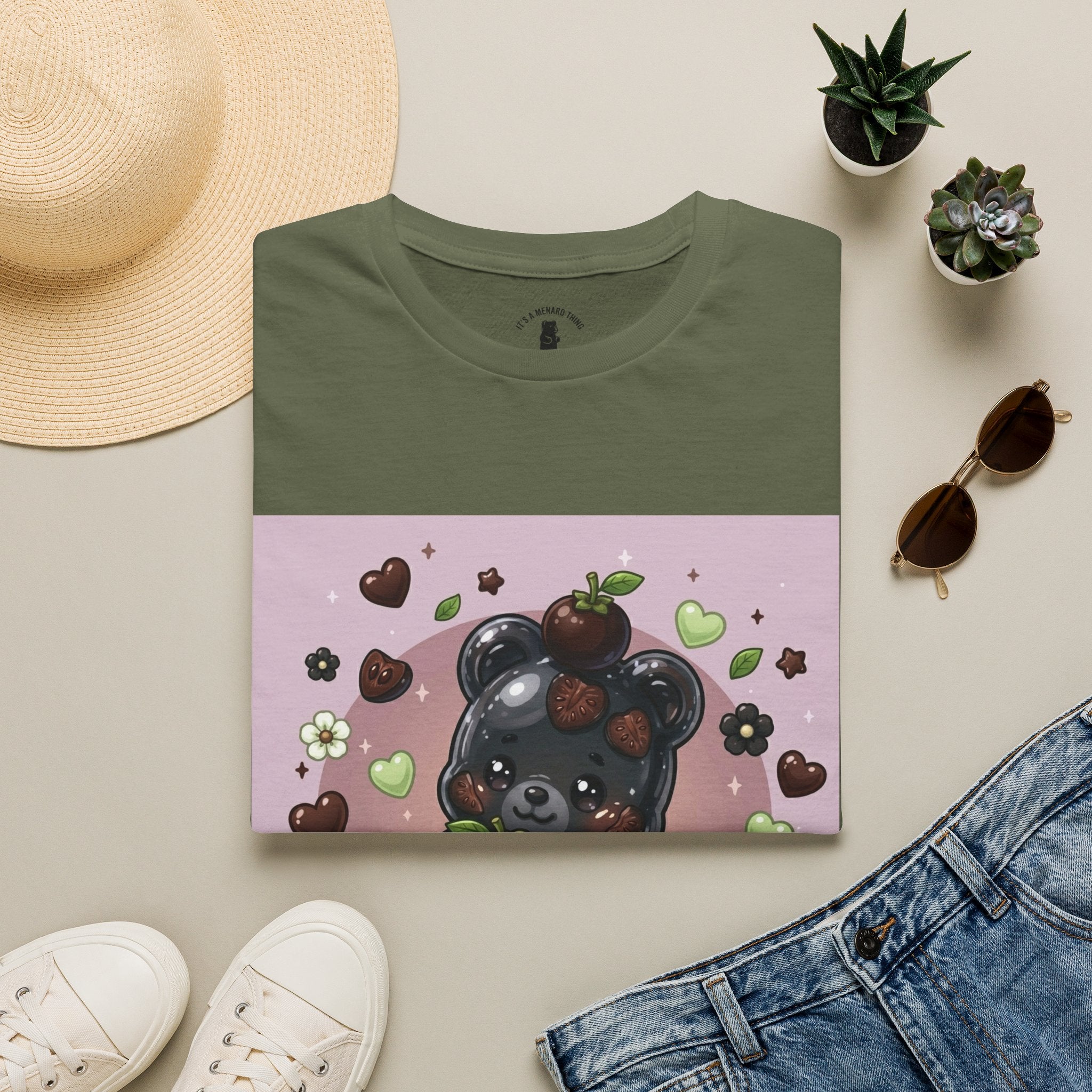 Special Black Sapote Fruit, Exotic Oozy Gummy Bear — Kawaii Graphic Shirt