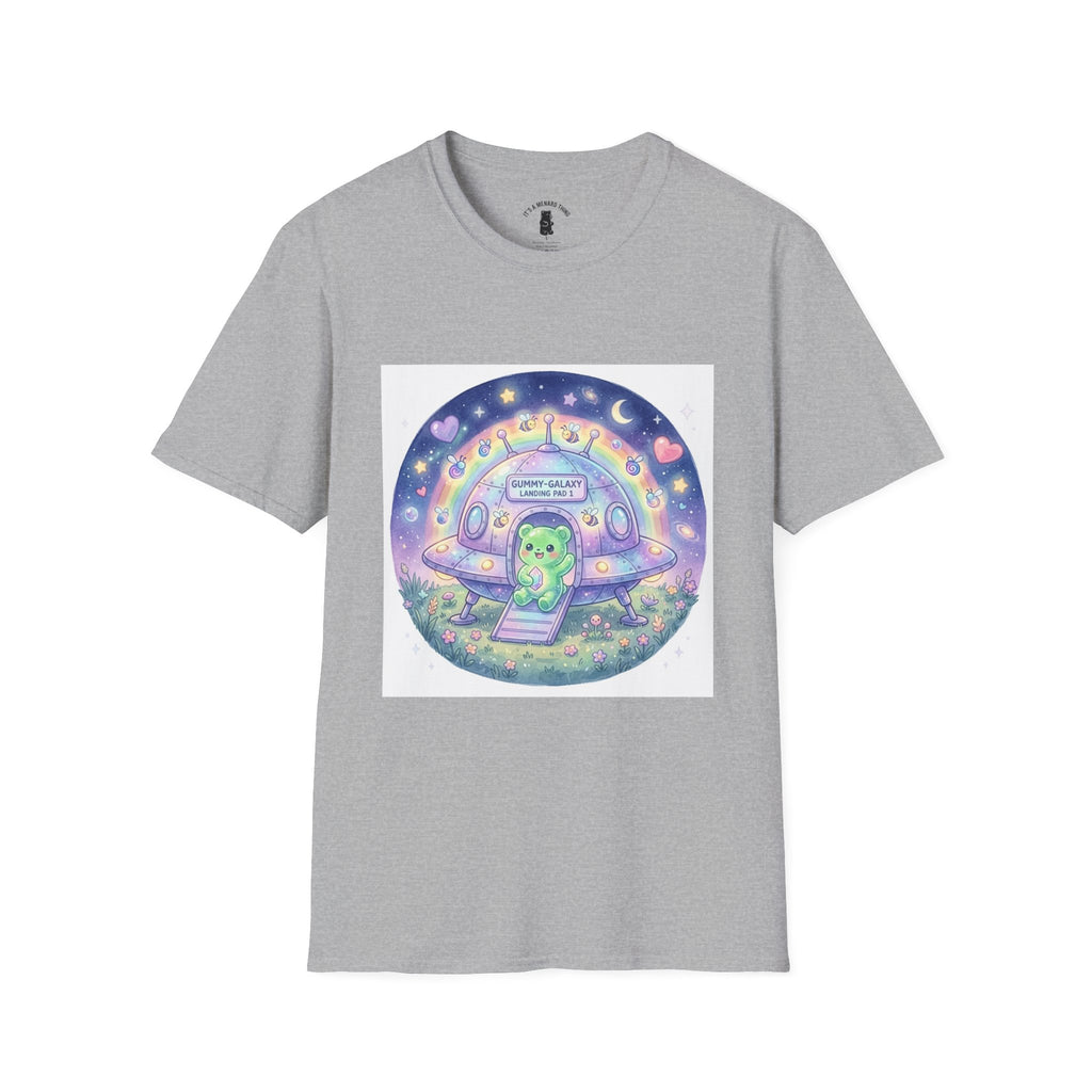 Alien Spaceship, Green Gooey Gummy Space Friend— Kawaii UFO Design
