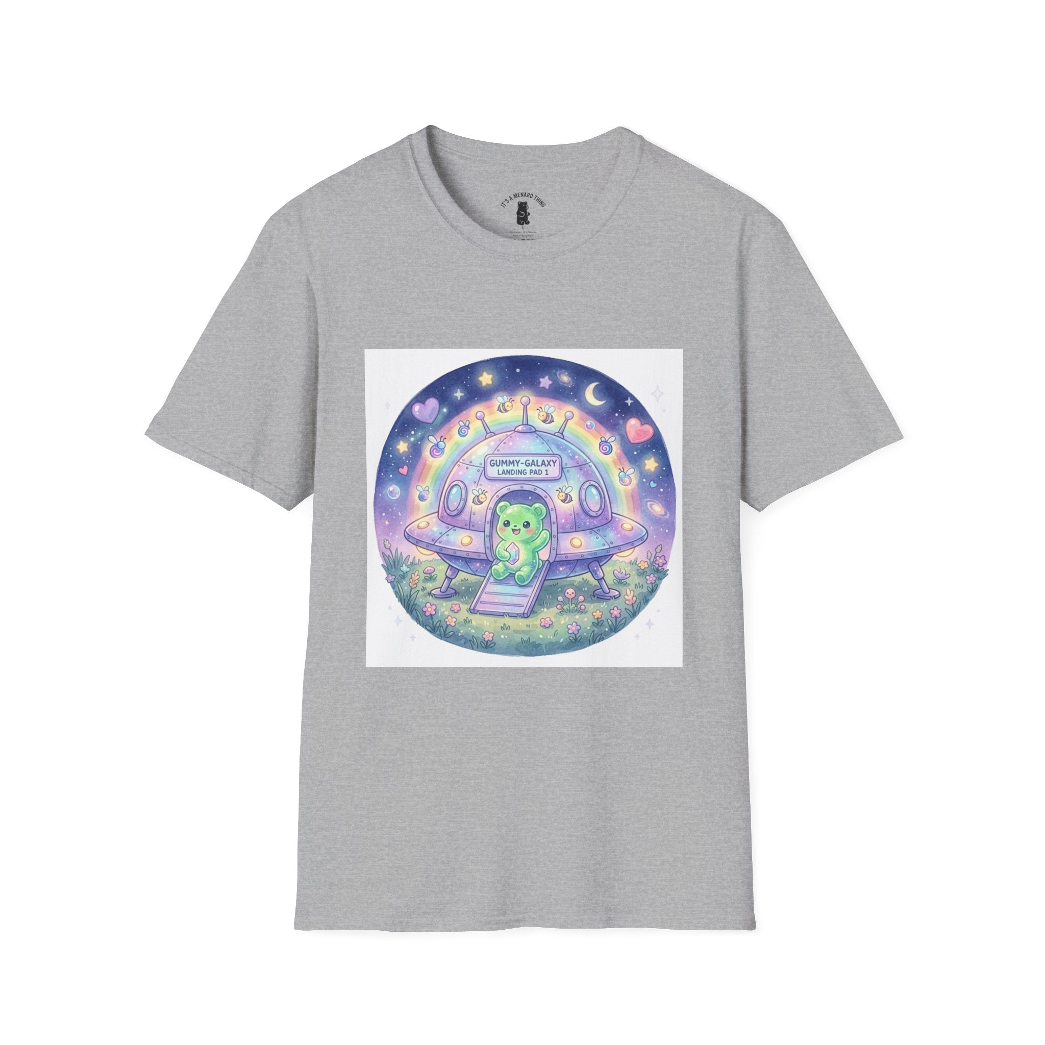 Alien Spaceship, Green Gooey Gummy Space Friend— Kawaii UFO Design