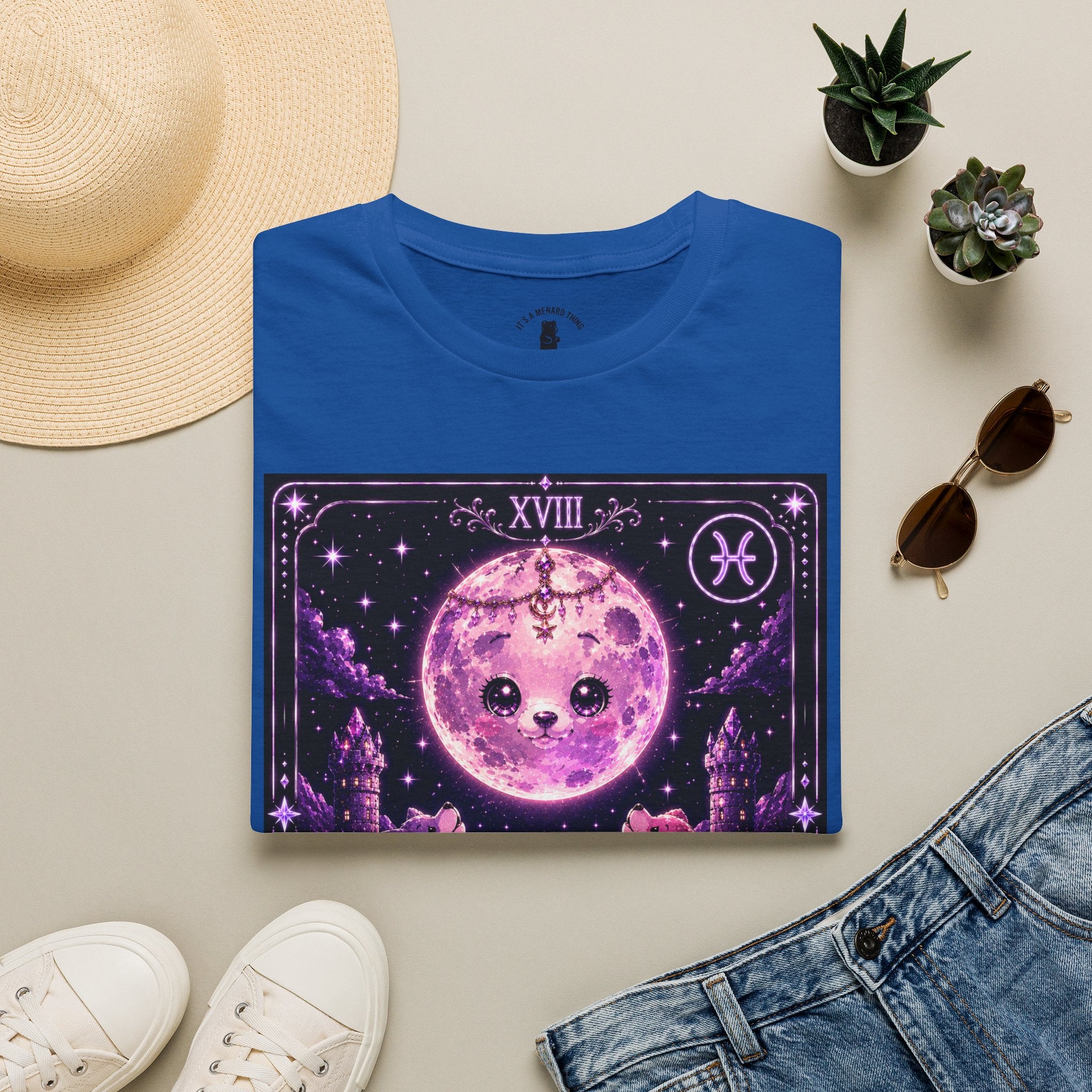 The Moon Tarot Astrological Style Oozy Bear Gummy Friend- Graphic Shirt