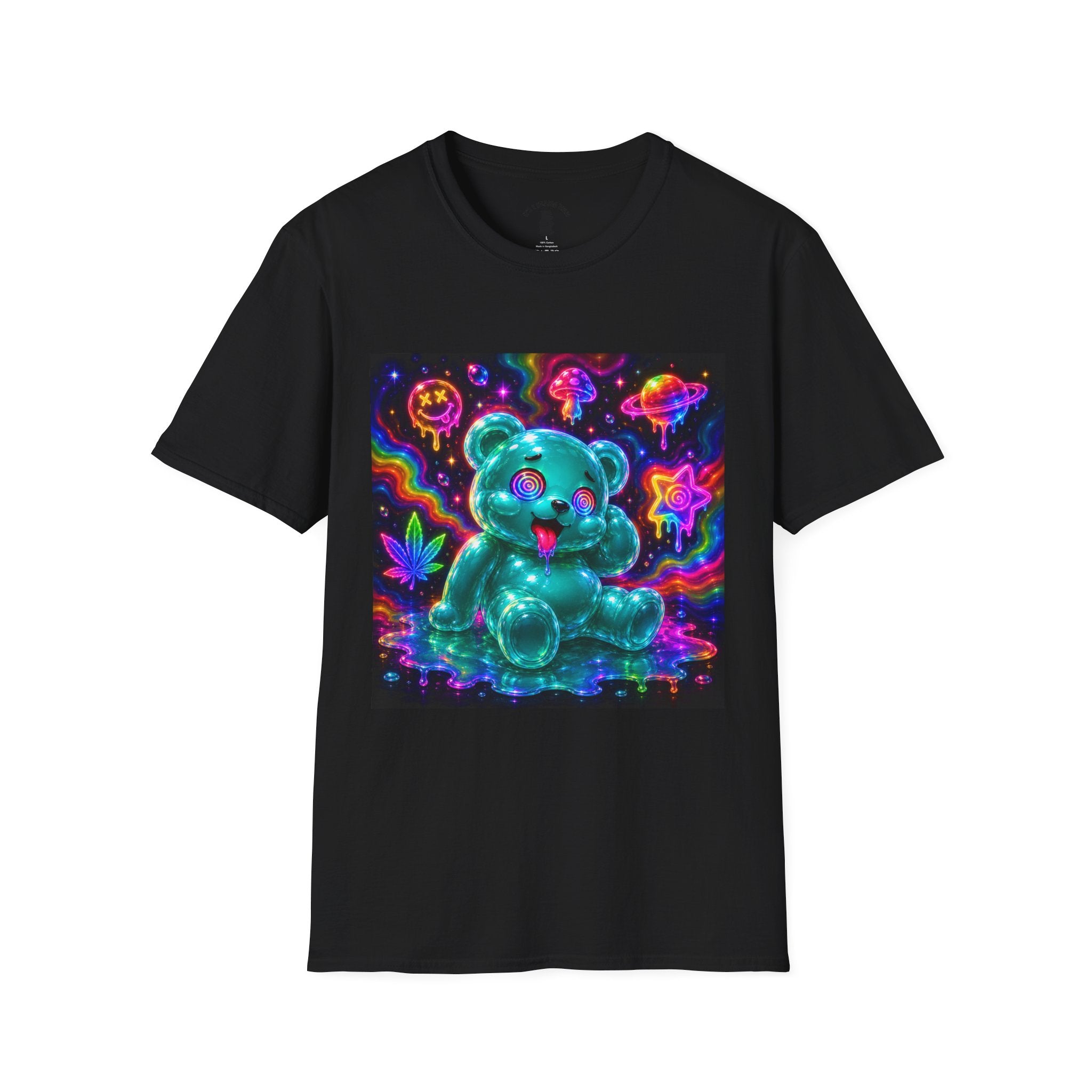 Psychedelic Neon Special Addition Oozy Bear Gummy Friend— Graphic Shirt (Adult Only)