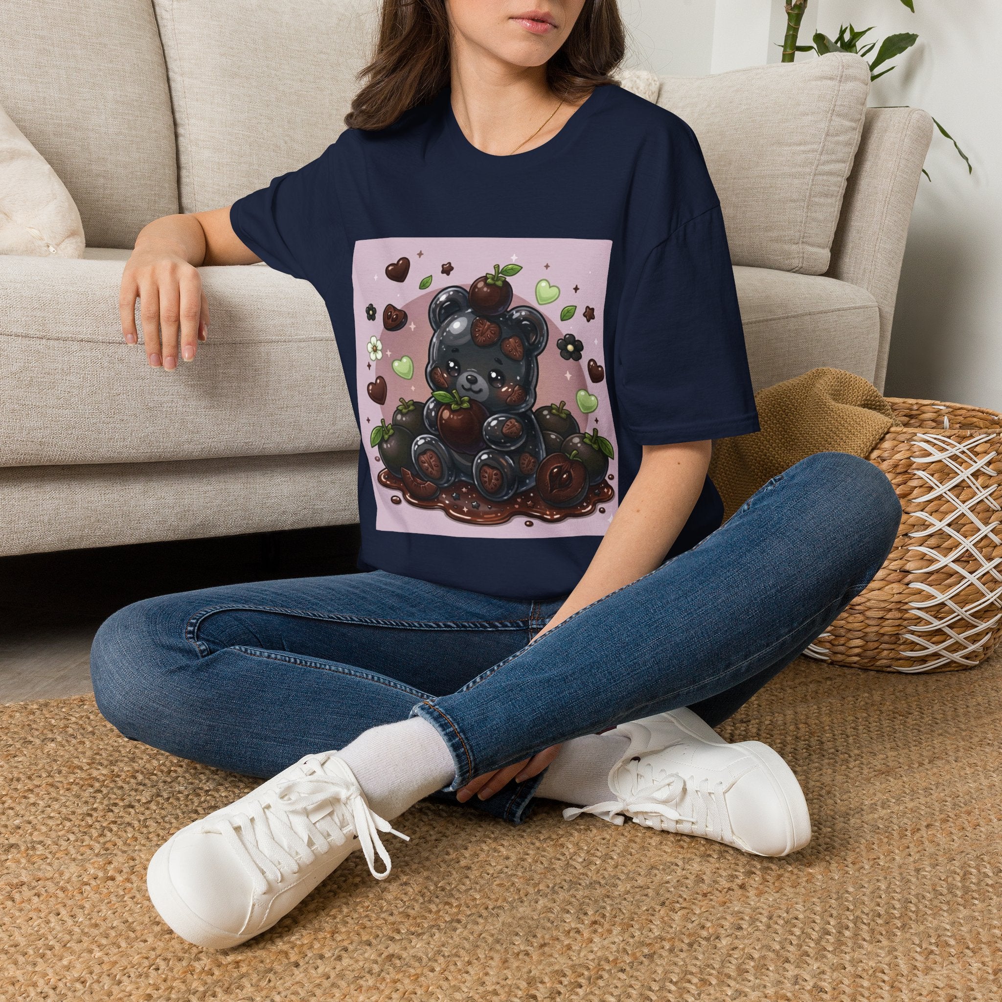 Special Black Sapote Fruit, Exotic Oozy Gummy Bear — Kawaii Graphic Shirt