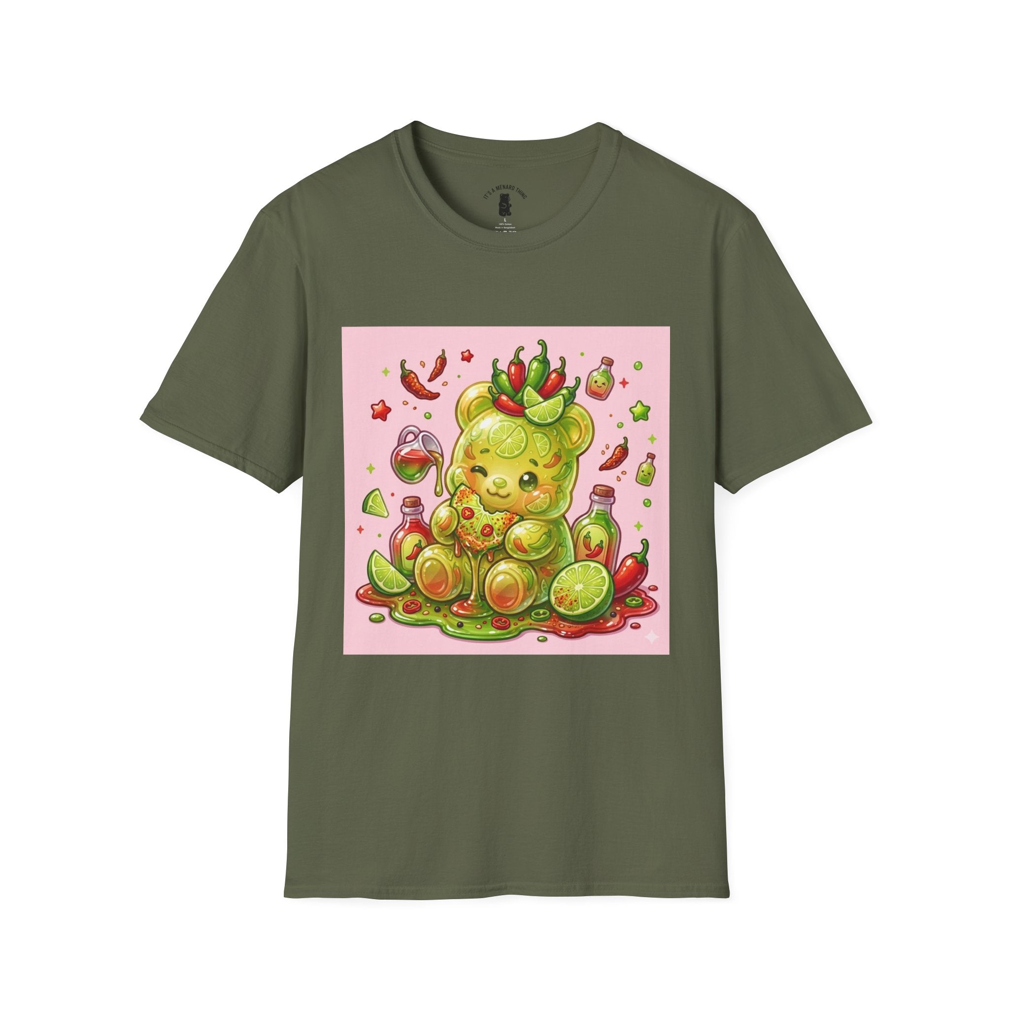 Adorable sweet Chili Lime, Exotic Gooey Gummy Bear— Kawaii Graphic T-Shirt