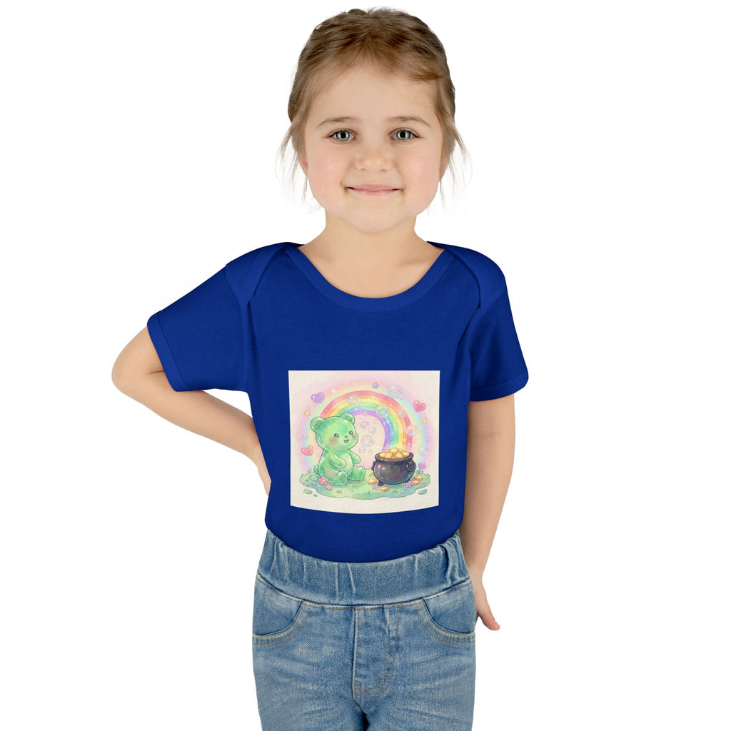 Rainbow Gooey Gummy Bear Found Inner Treasure – Cute St. Patrick’s Day Luck Baby Onesie