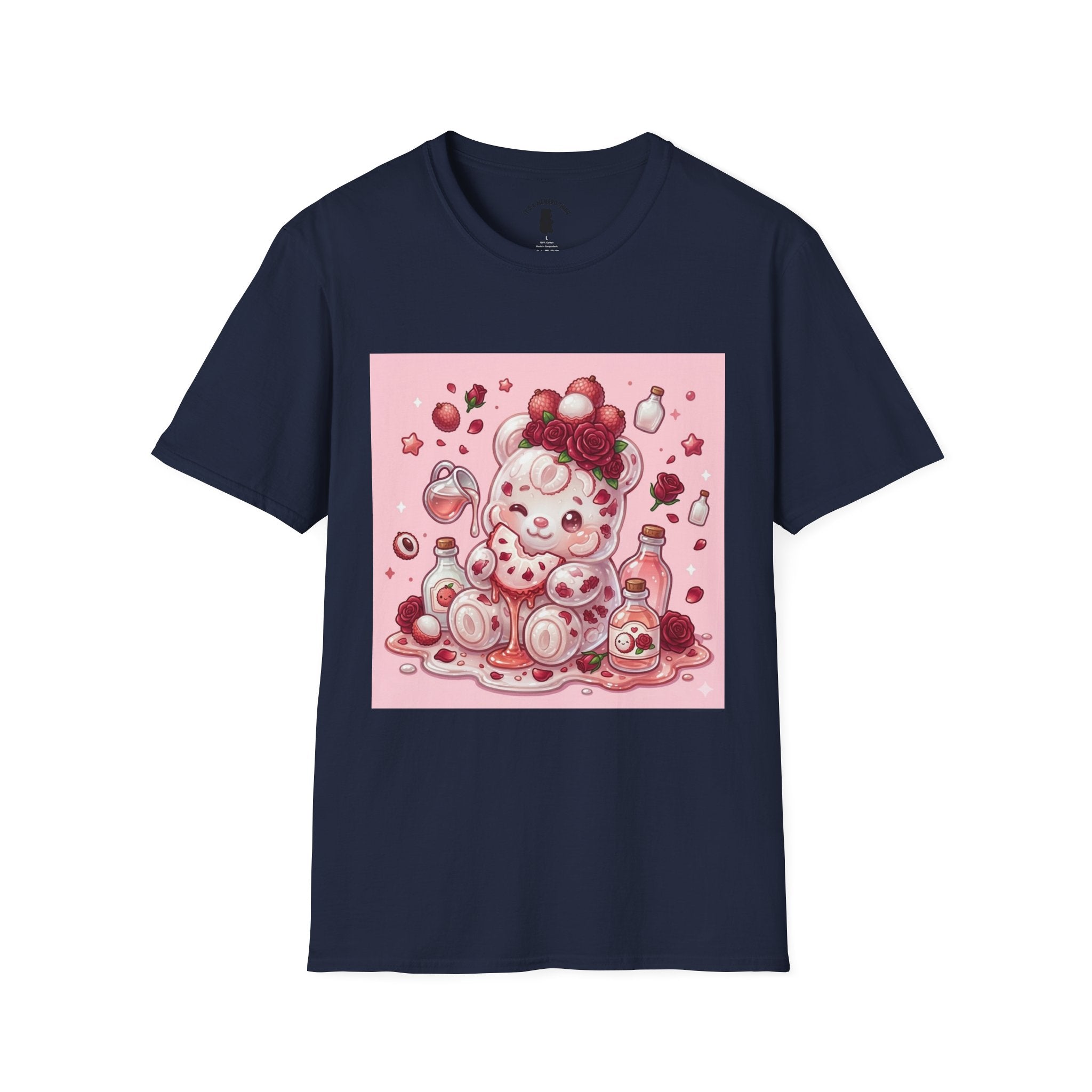 Rose Lychee berry Exotic fruit Gooey Gummy Bear — Kawaii Graphic T-Shirt