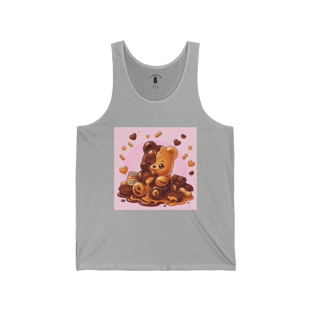 Chocolate & Peanut Butter Gooey Gummy Bear Freind — Cute Graphic Tank Top