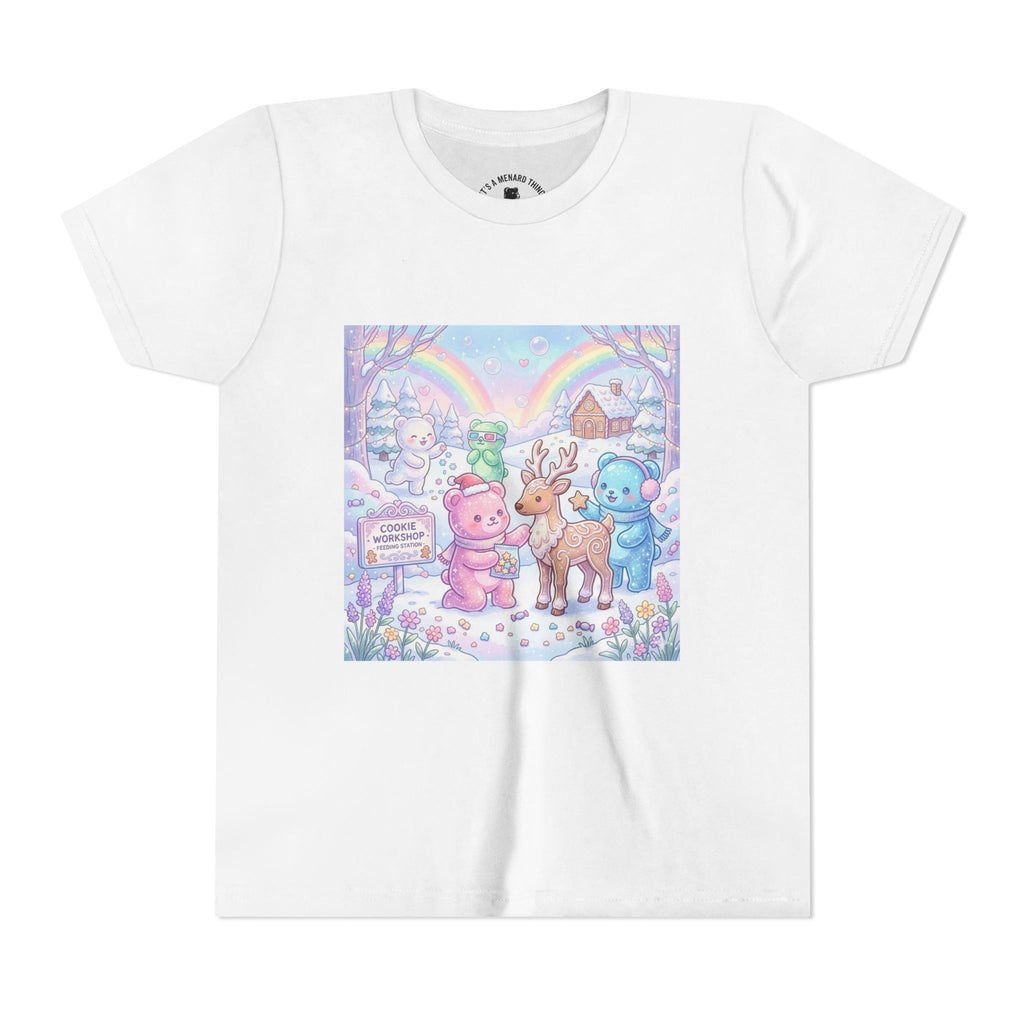 Gooey Gummies Feed Reindeer Graphic Youth Shirt