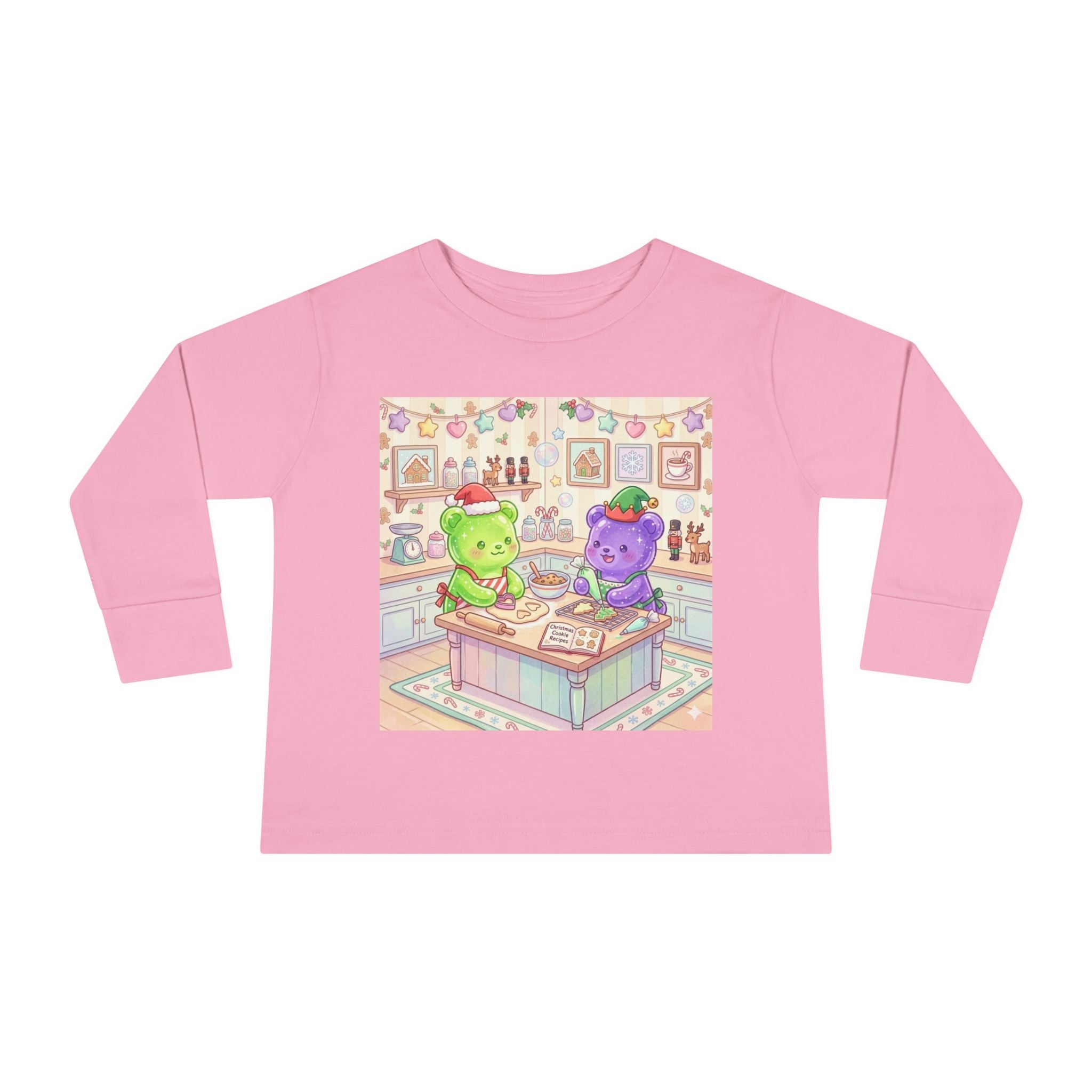 Little Holiday Bakers, Oozy Bear Gummy Friends- Graphic Long Sleeve Shirt