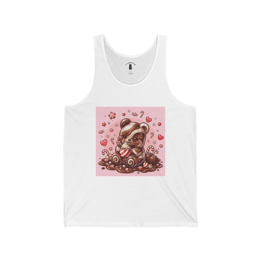 Peppermint Hot Chocolate, Gooey Gummy Bear- Kawaii Graphic Tank Top