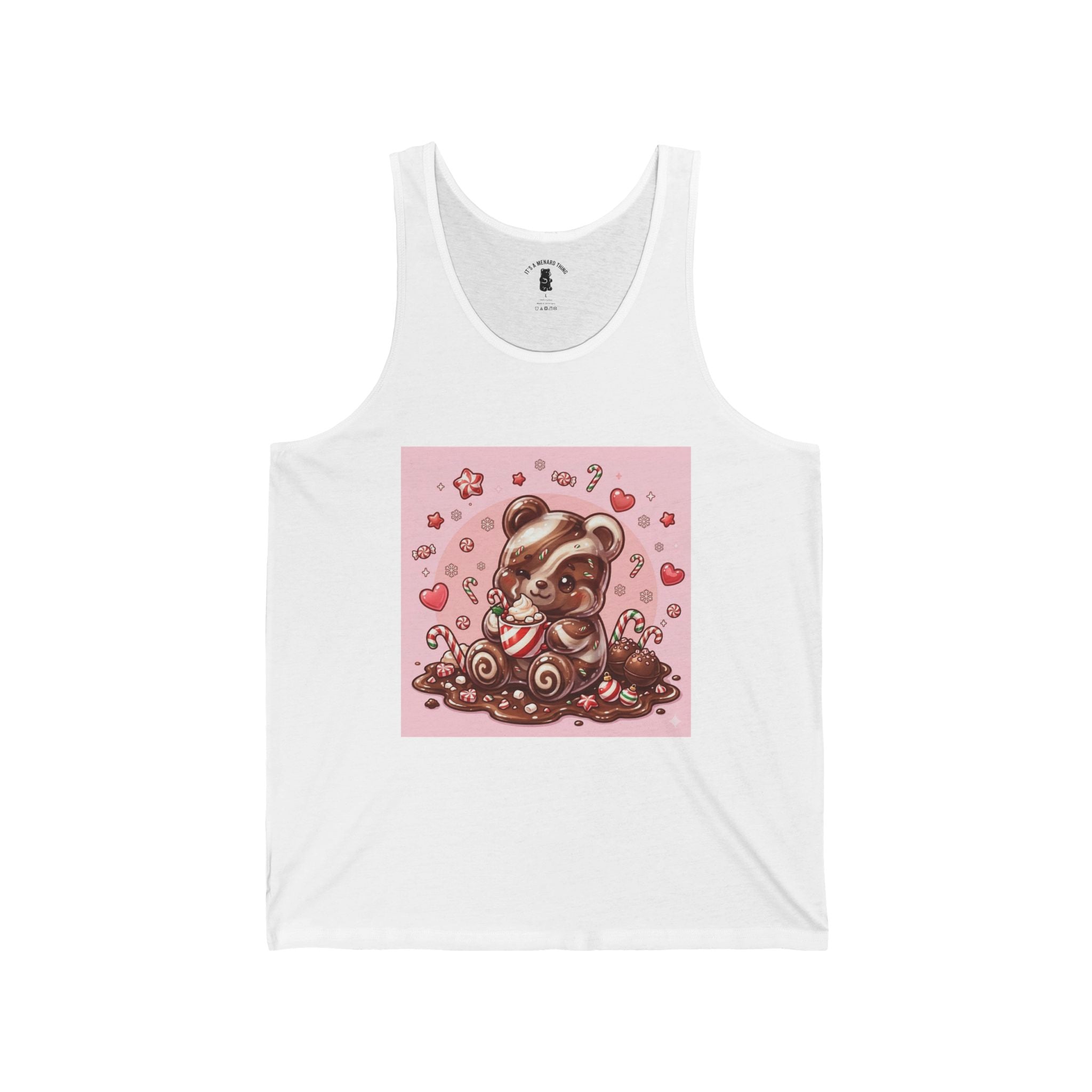 Peppermint Hot Chocolate, Gooey Gummy Bear- Kawaii Graphic Tank Top