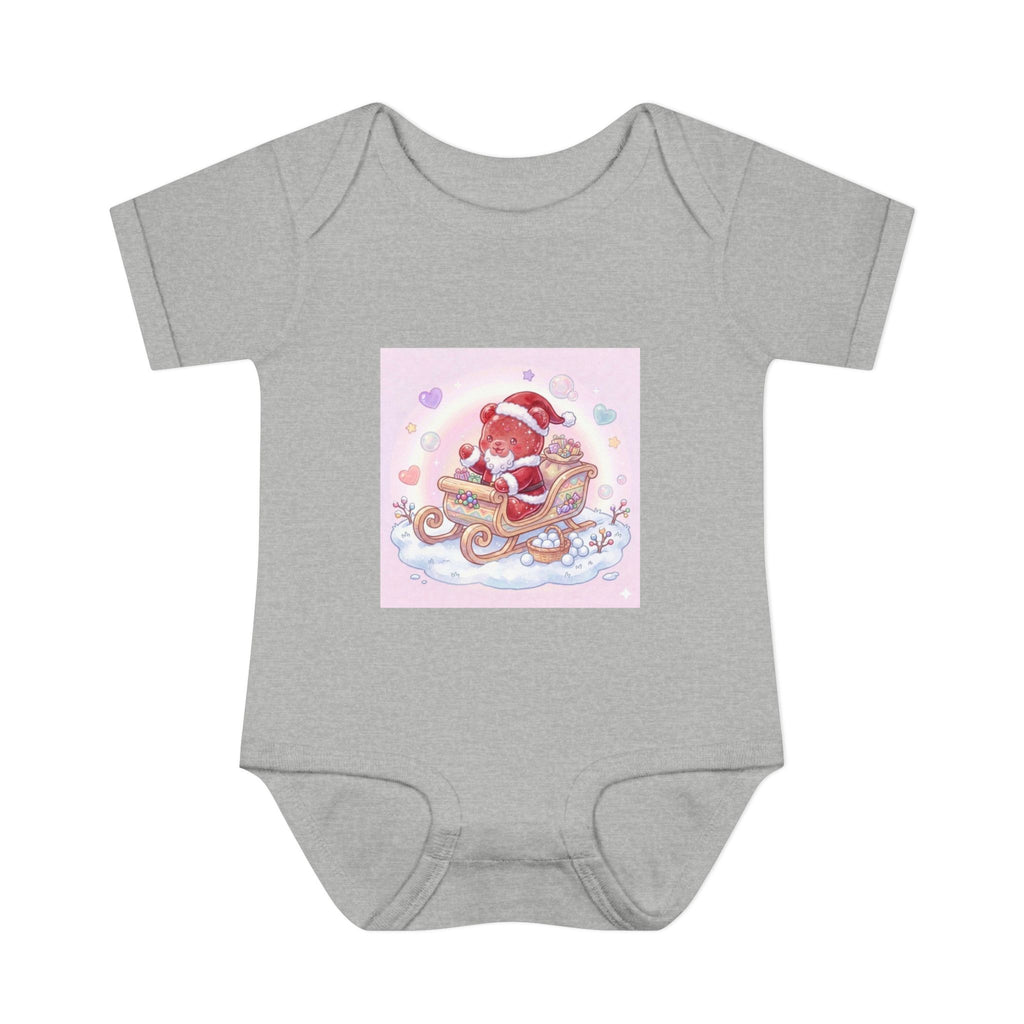 Baby Bodysuit – Gooey Gummy Santa in Sleigh Christmas Infant Onesie