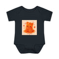 Spicy Mood Orange Gooey Gummy Bear Bodysuit — Cute Hot Pepper Bear Baby Onesie