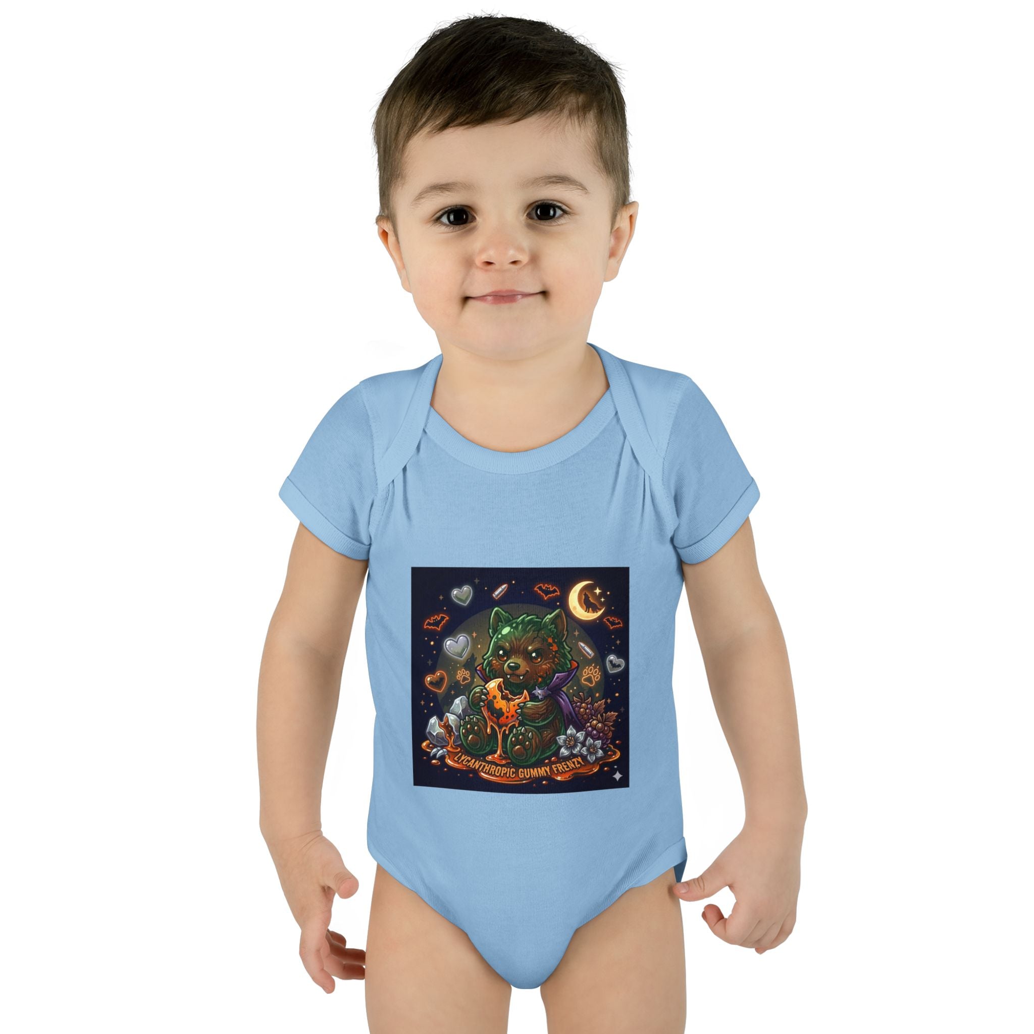 Baby Bodysuit — Cute Halloween Werewolf Gooey Bear