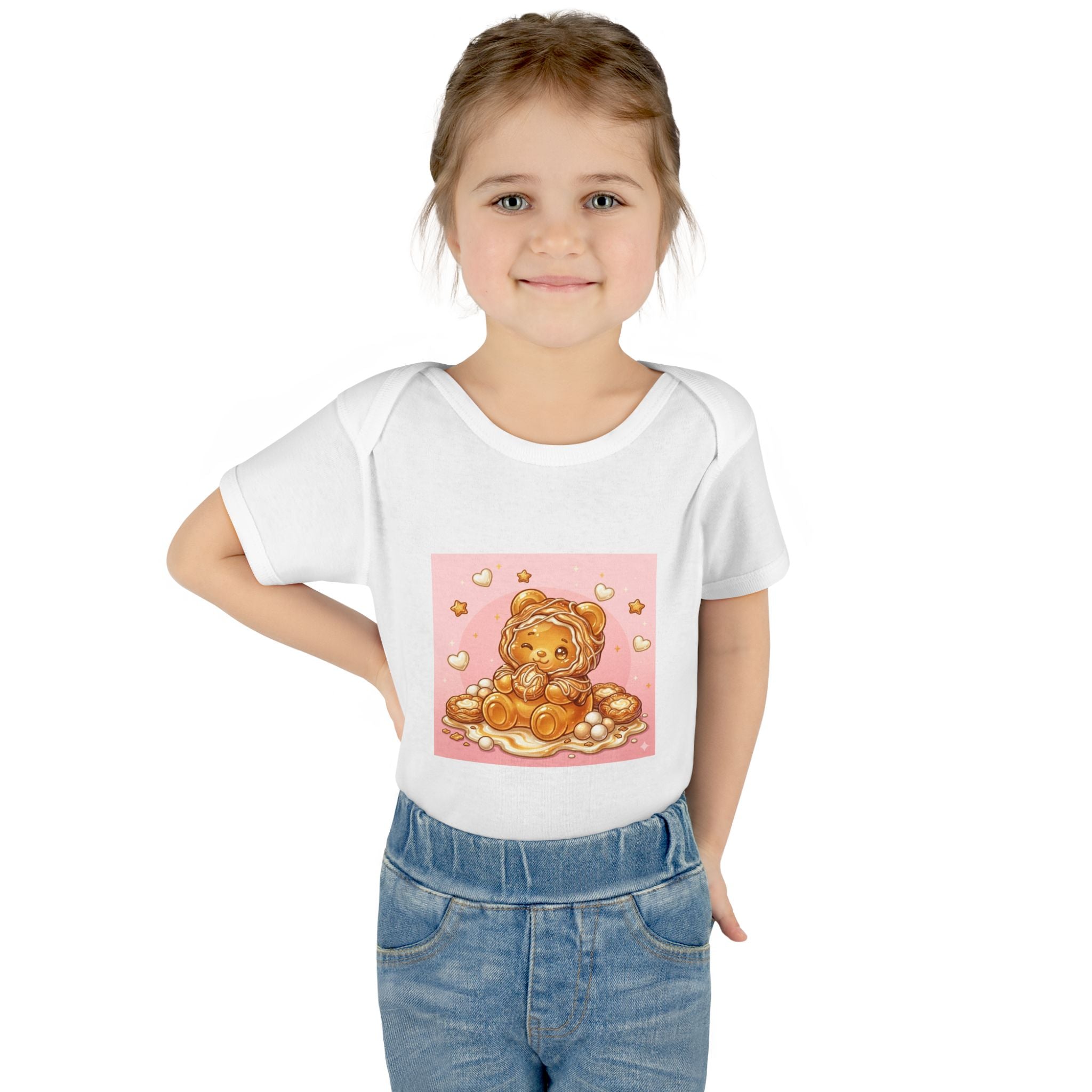 Cheese Danish Gooey Gummy bear in Puff PJs- Baby Onesie