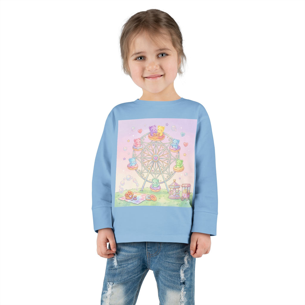 Pastel Carnival Ferris Wheel, Oozy Bear Gummy Friends- Graphic Long Sleeve Shirt