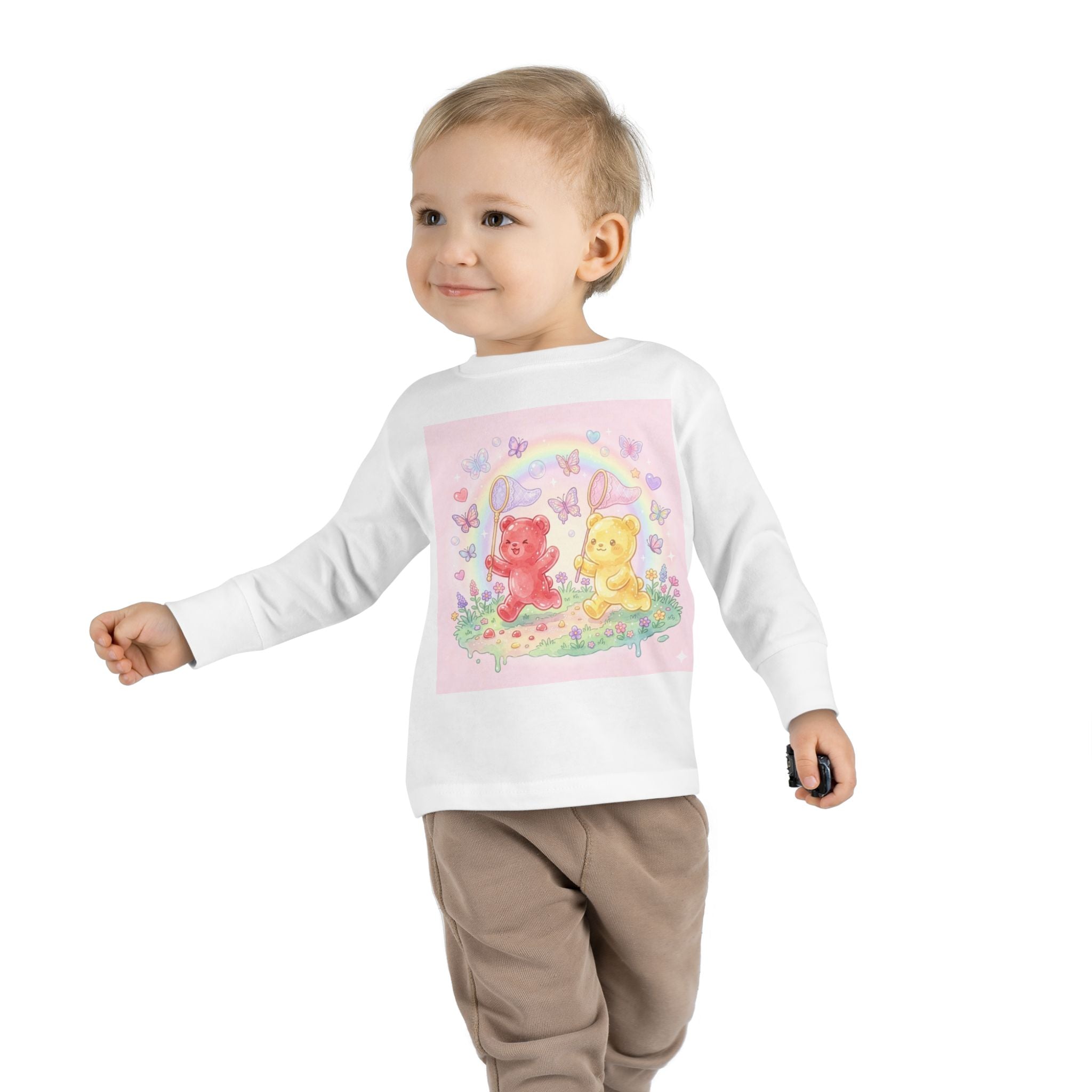 Catchin Butterflies, Oozy Bear Duo Friends- Graphic Long Sleeve Shirt