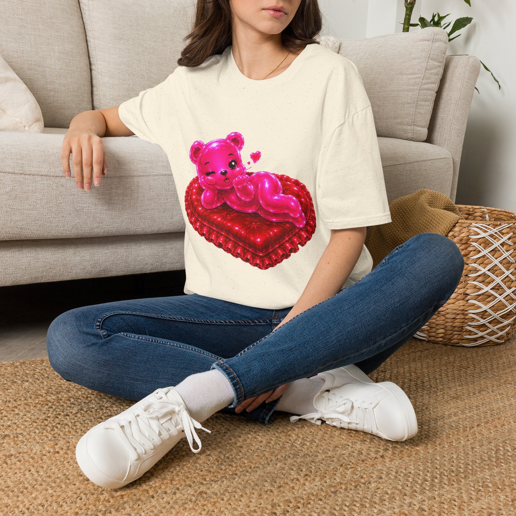 Valentines Addtion, Love me Long time Oozy Bear- Graphic Shirt (Adult Only)