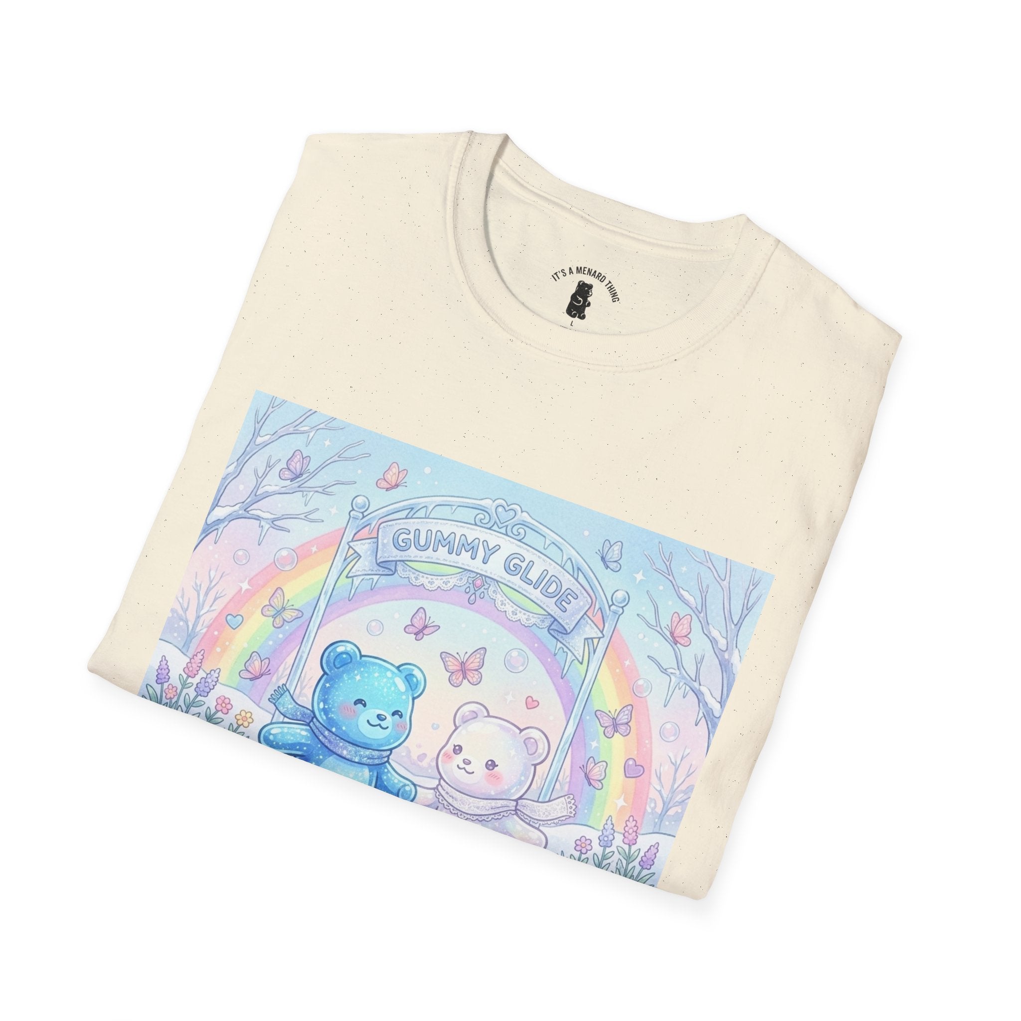 Ice Skating Romantic Adventure, Dou Gooey Gummy Bears— Kawaii Graphic T-Shirt