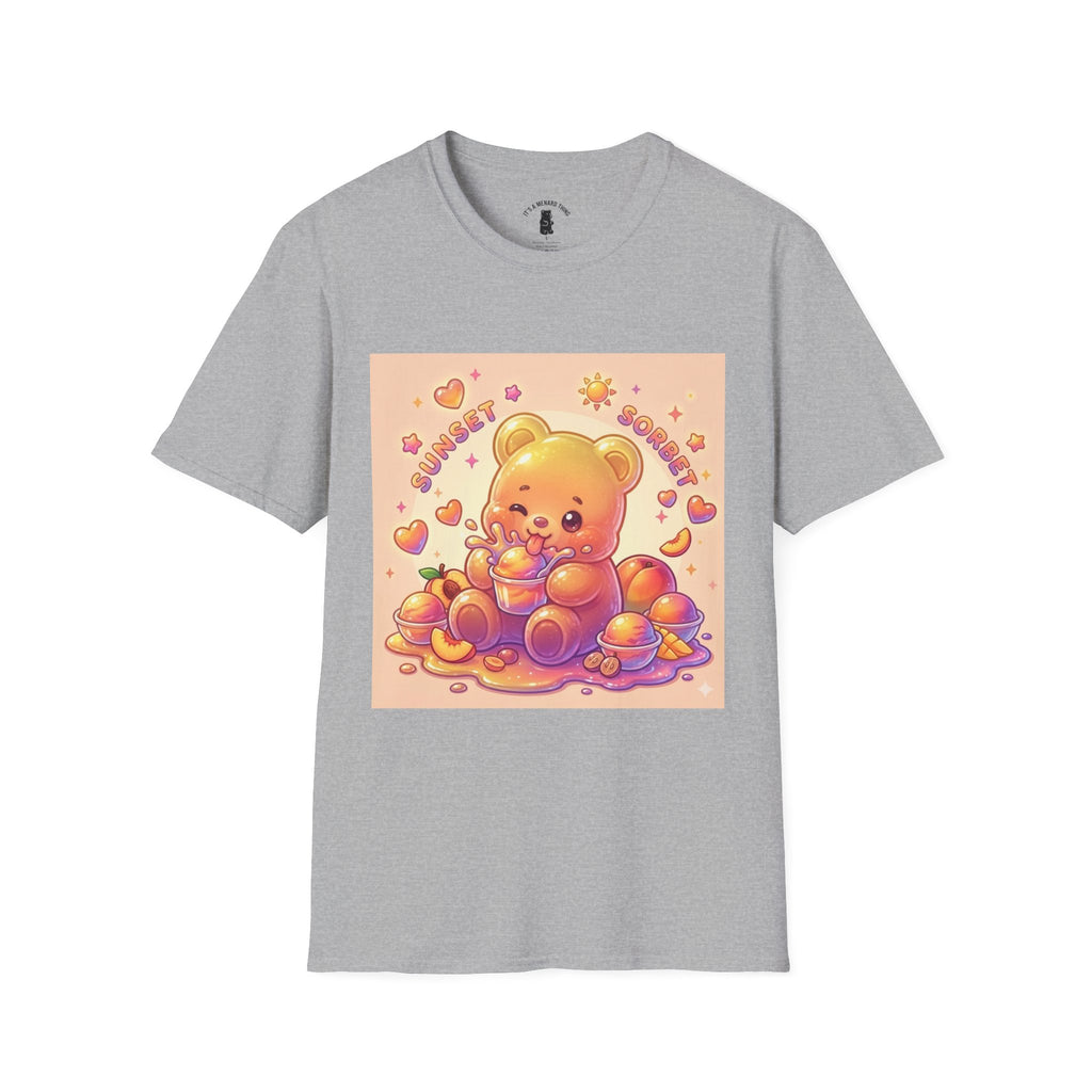 Cute Sunny Sunrise Sorbet Gooey Gummy Bear T-Shirt — Kawaii Graphic Tee