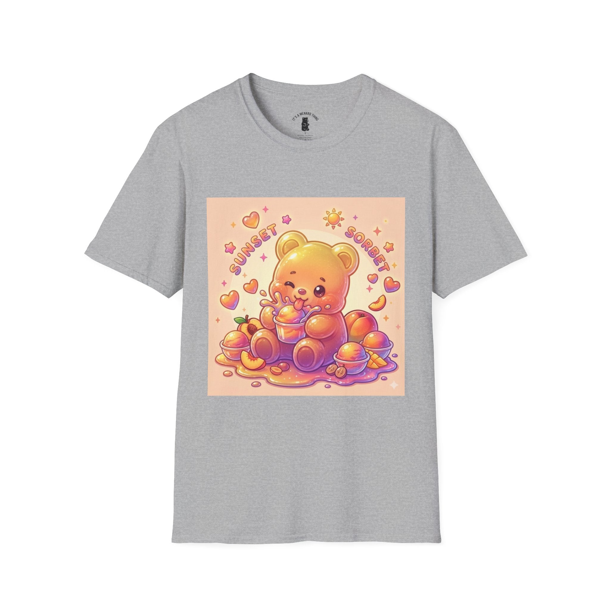 Cute Sunny Sunrise Sorbet Gooey Gummy Bear T-Shirt — Kawaii Graphic Tee