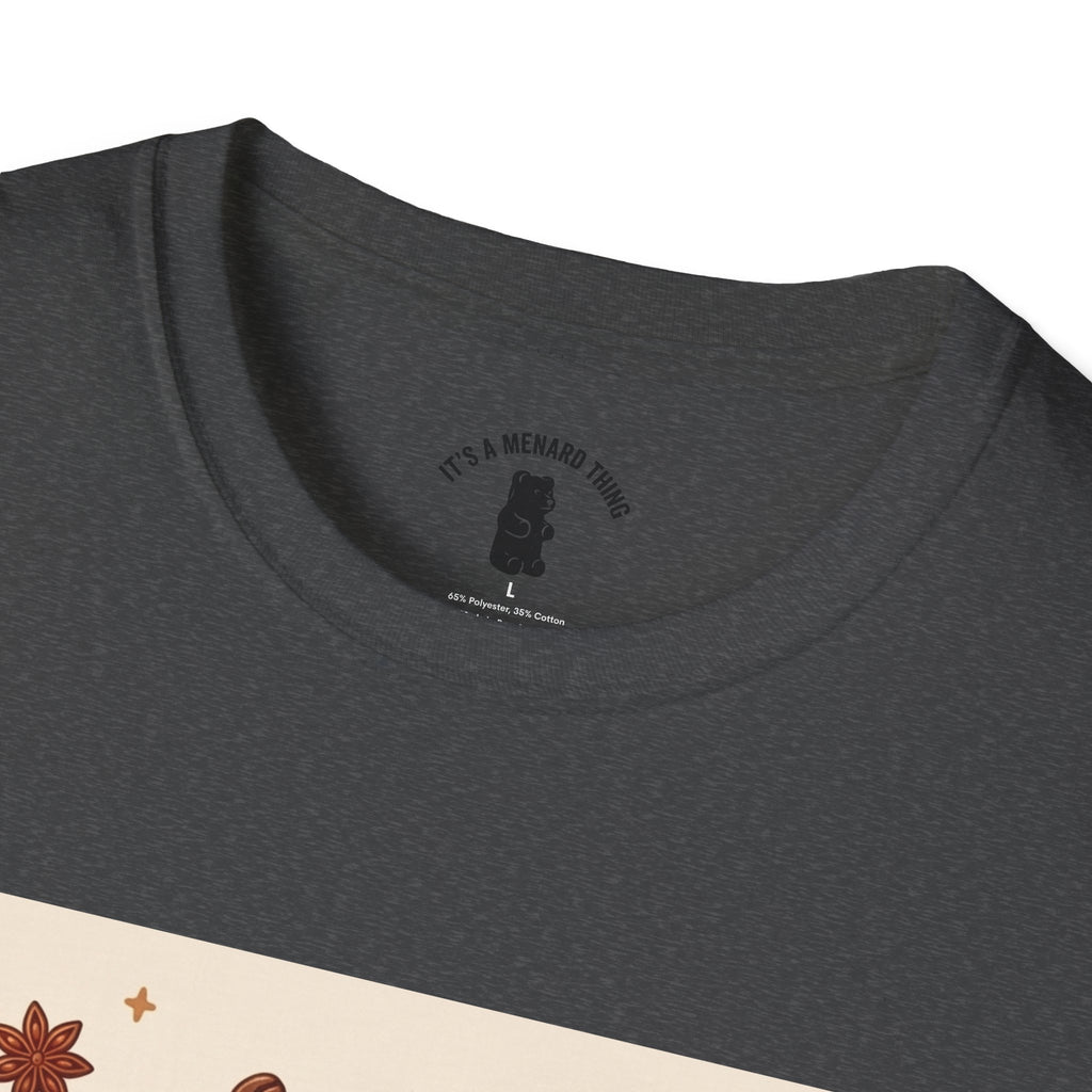 Coffee hot Latte with Chocolate Donuts Gooey Gummy Bear — Cute Dessert Graphic Tee