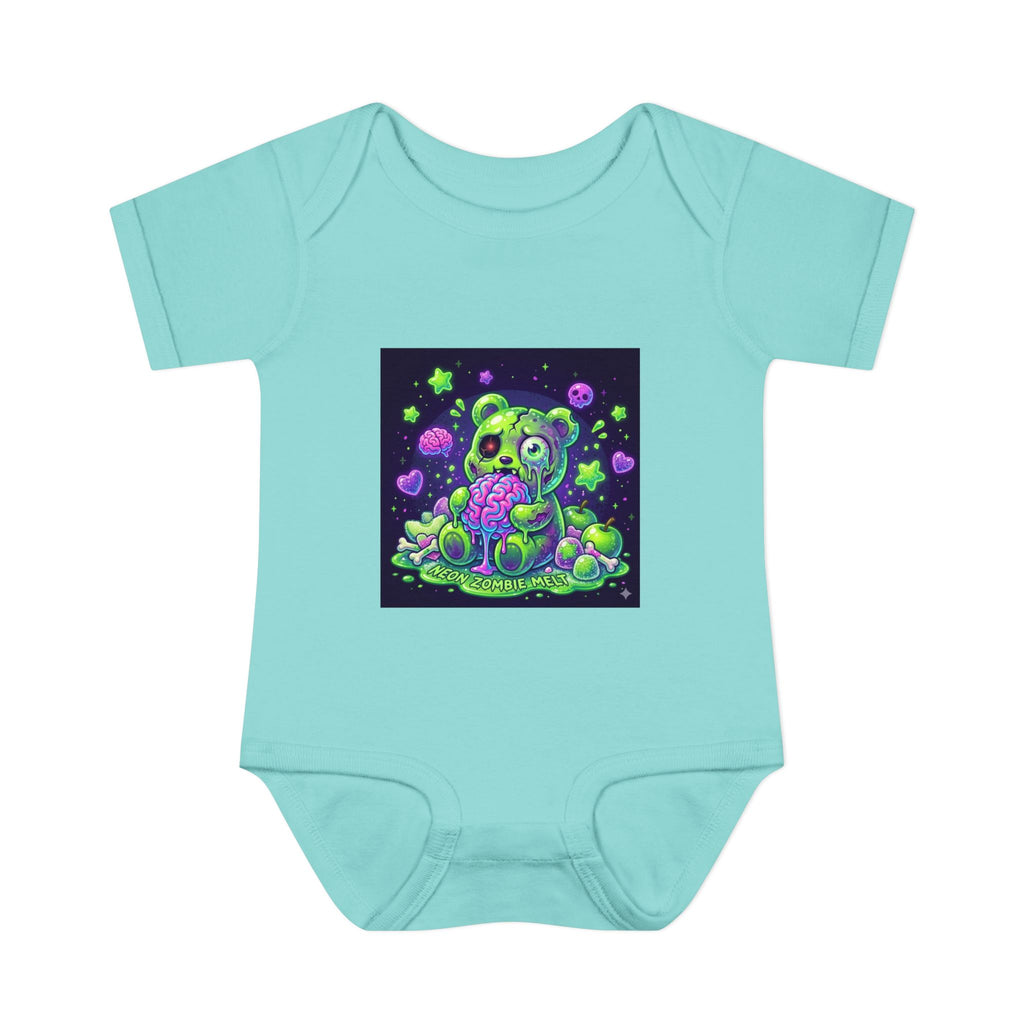 Baby Bodysuit — Neon Zombie Halloween Gooey Gummy Bear