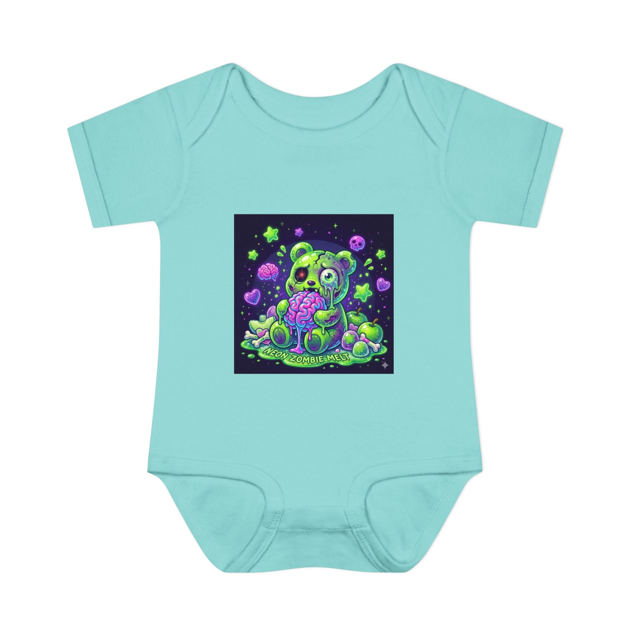 Baby Bodysuit — Neon Zombie Halloween Gooey Gummy Bear