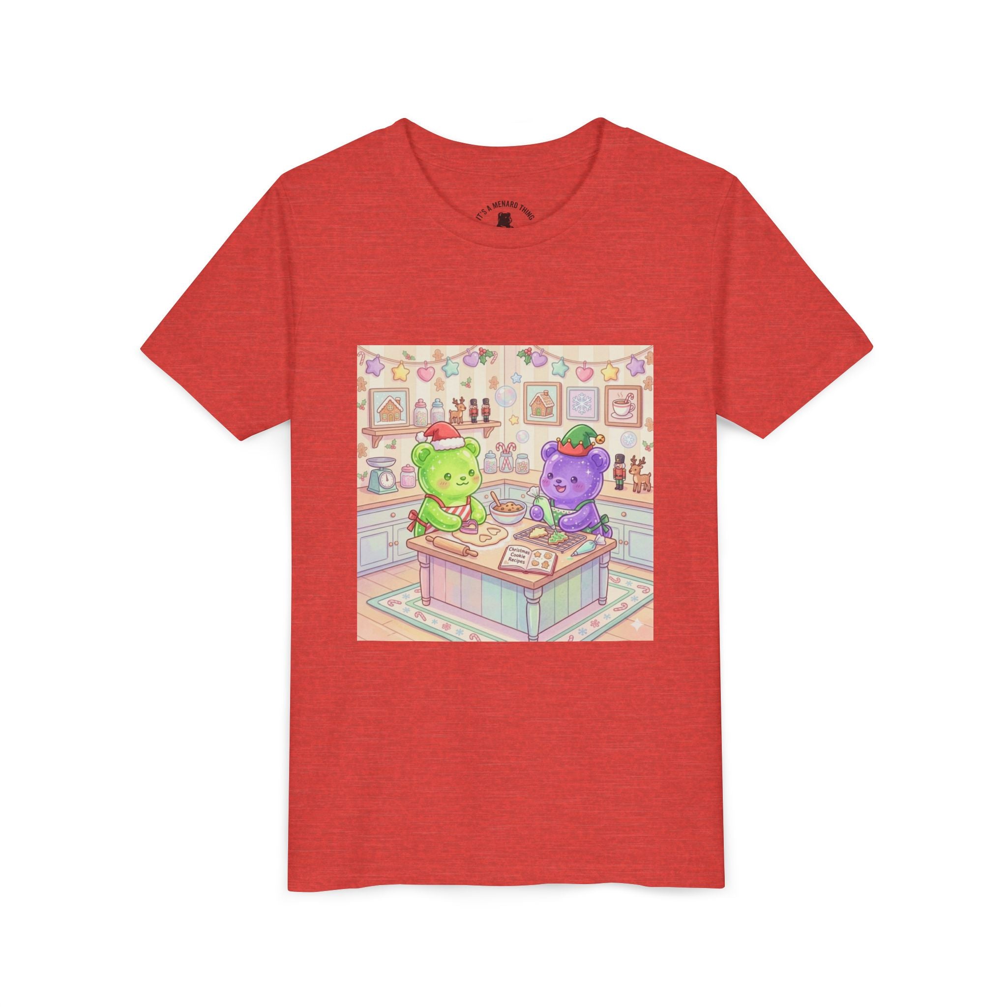 Gooey Gummies making Holiday Cookies T‑Shirt — Cute Pastel Kitchen Baking Design