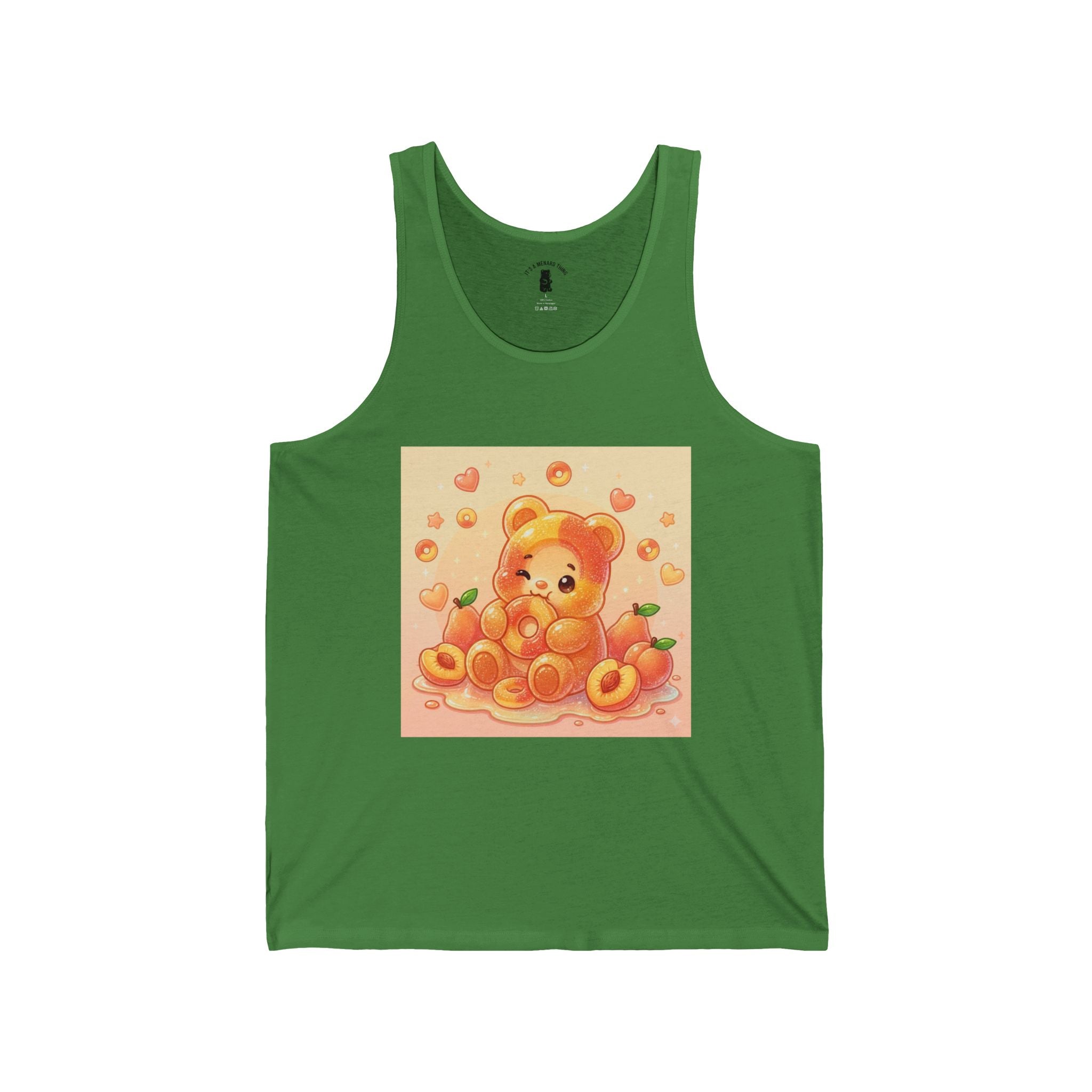 Sour Peach Ring Gooey Gummy Bear Friend — Kawaii Graphic Tank Top