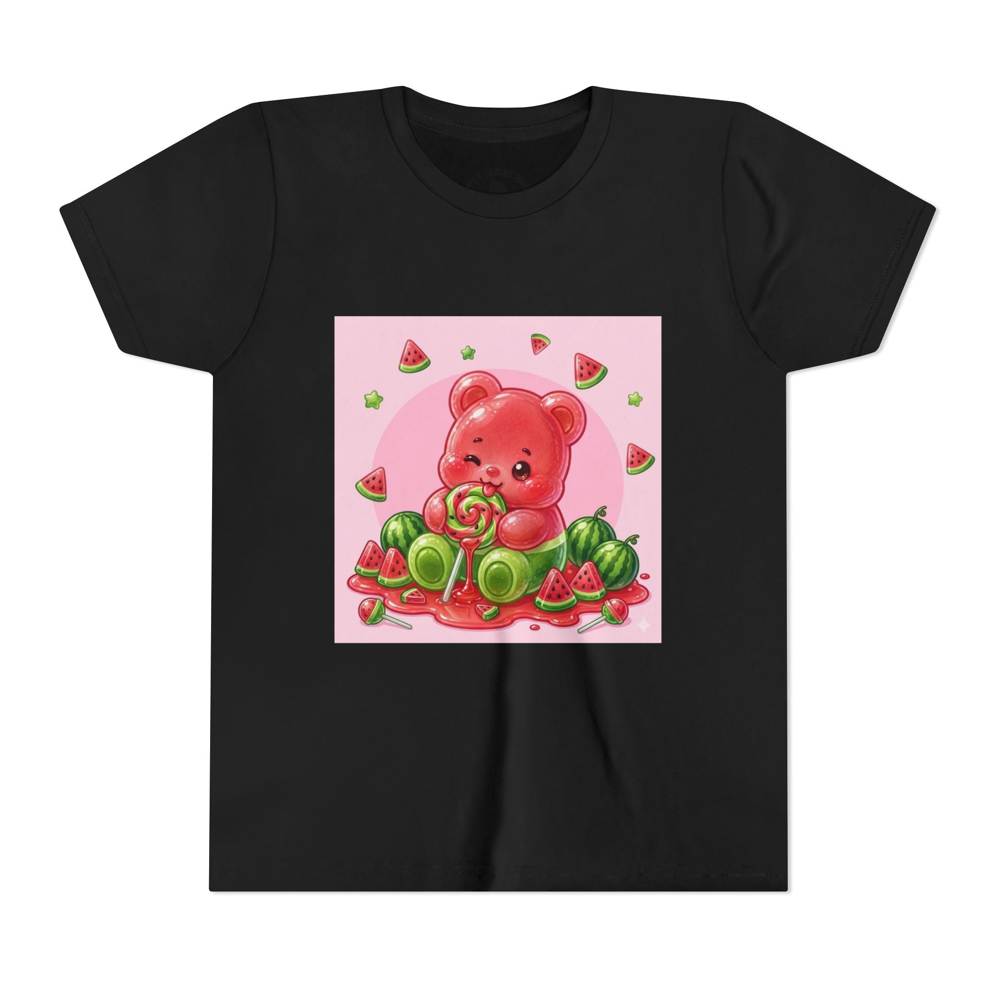 Watermelon Swirl Lollipop Gooey Gummy Bear- Youth Shirt