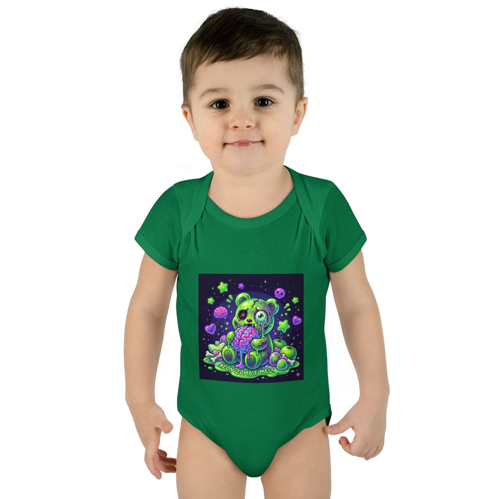 Baby Bodysuit — Neon Zombie Halloween Gooey Gummy Bear