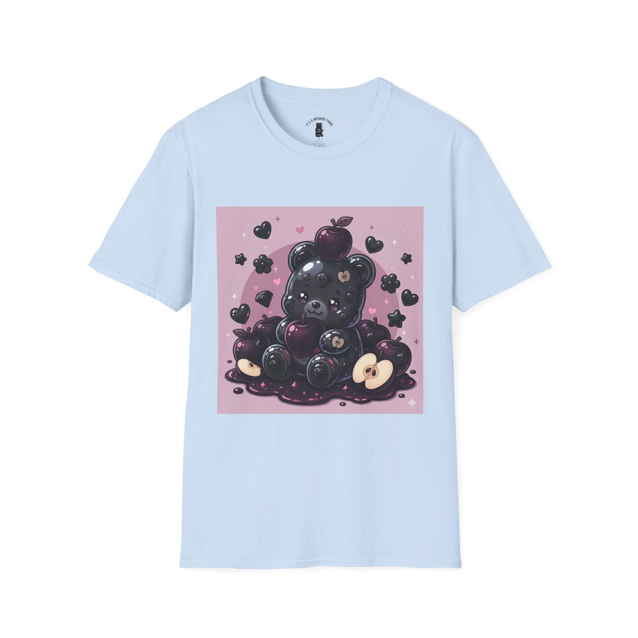 Black Diamond Special Exotic Apple Oozy Bear Friend — Cute Fruit Bear Graphic Tee