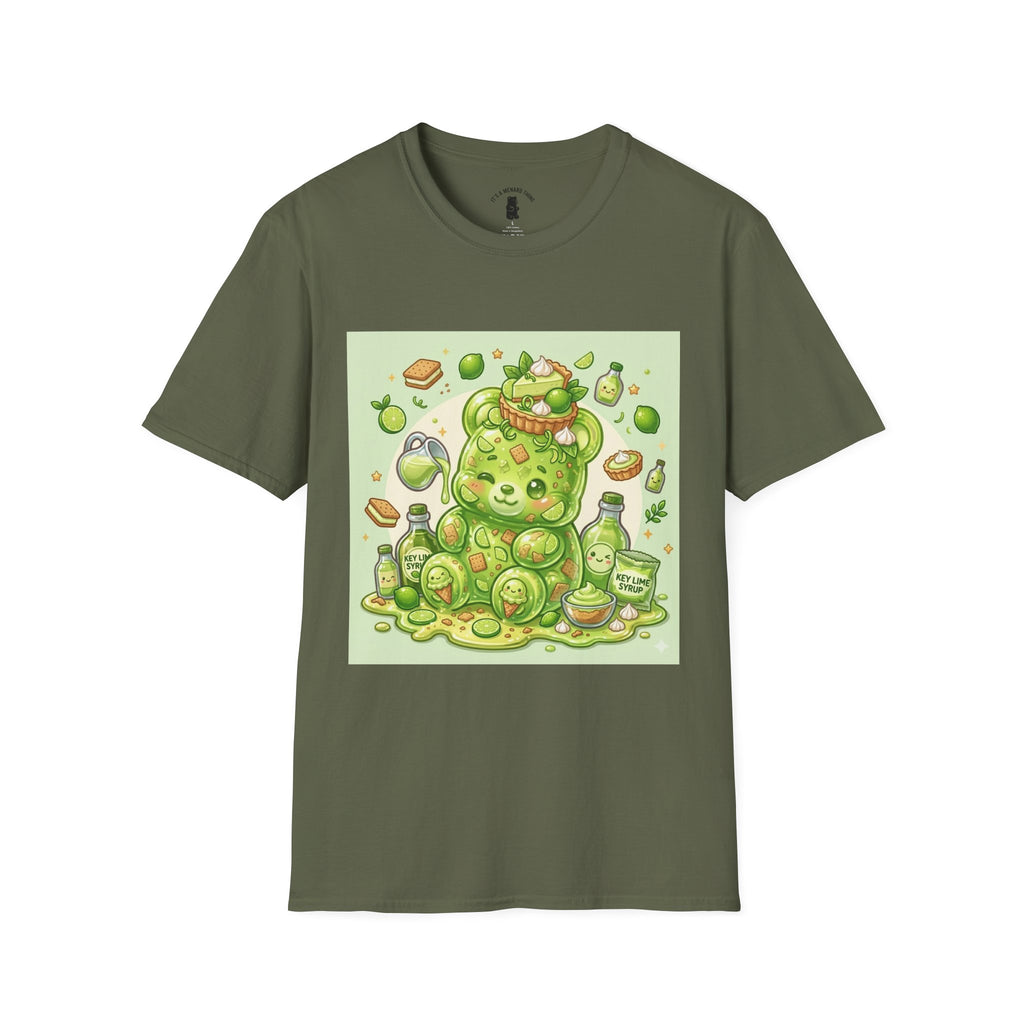 Keylime cream Pie, Exotic Gooey Gummy Bear — Kawaii Illustration T-Shirt