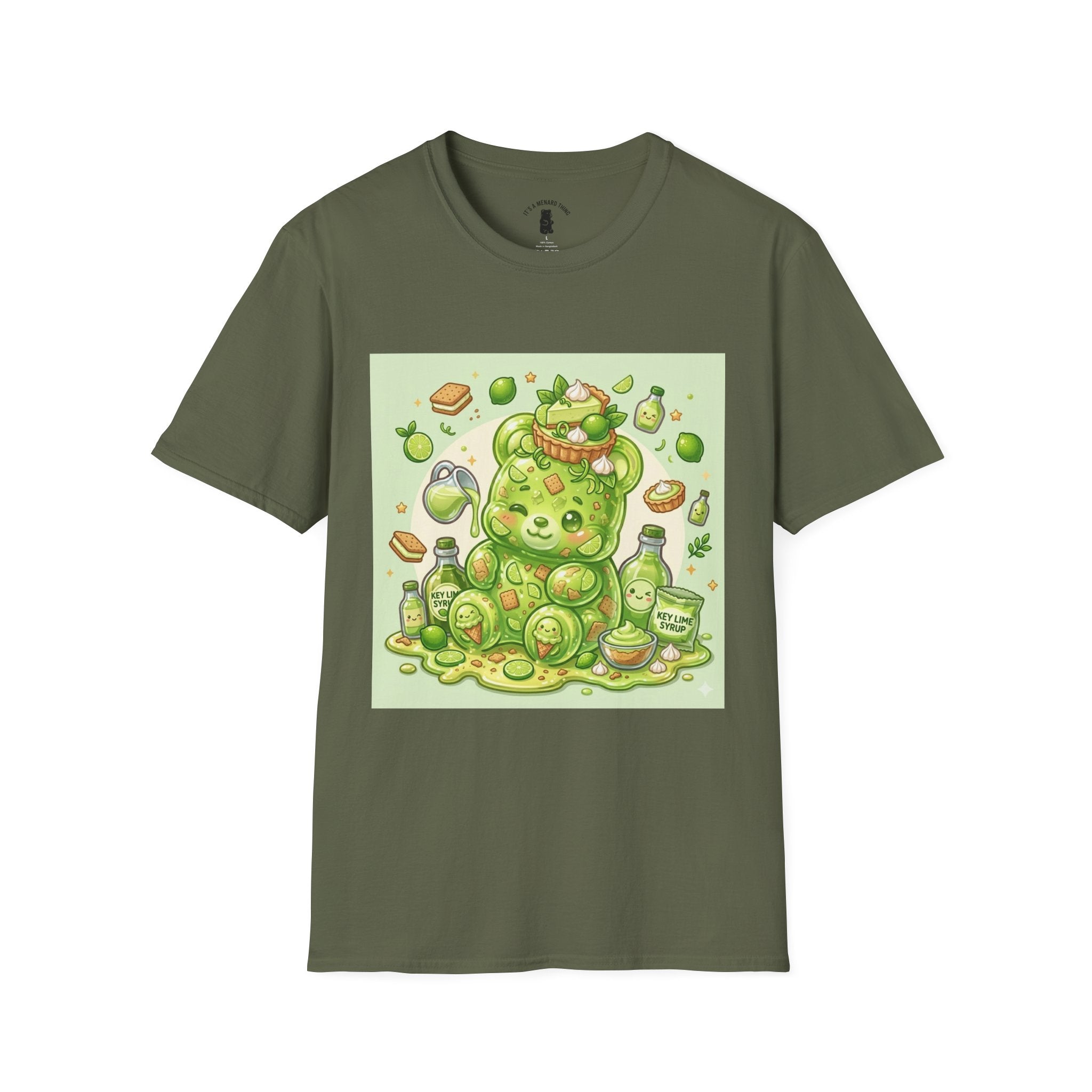 Keylime cream Pie, Exotic Gooey Gummy Bear — Kawaii Illustration T-Shirt