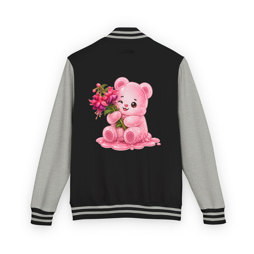 Special Pink Flowers, Pale Oozy Bear Gummy Friend- Lettermen Graphic Jacket