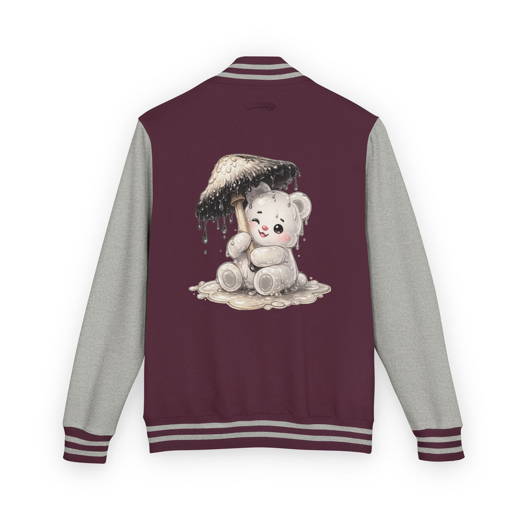 Pretty Ink Cap Mushroom, White Gooey Gummy Bear – Vintage Varsity Jacket