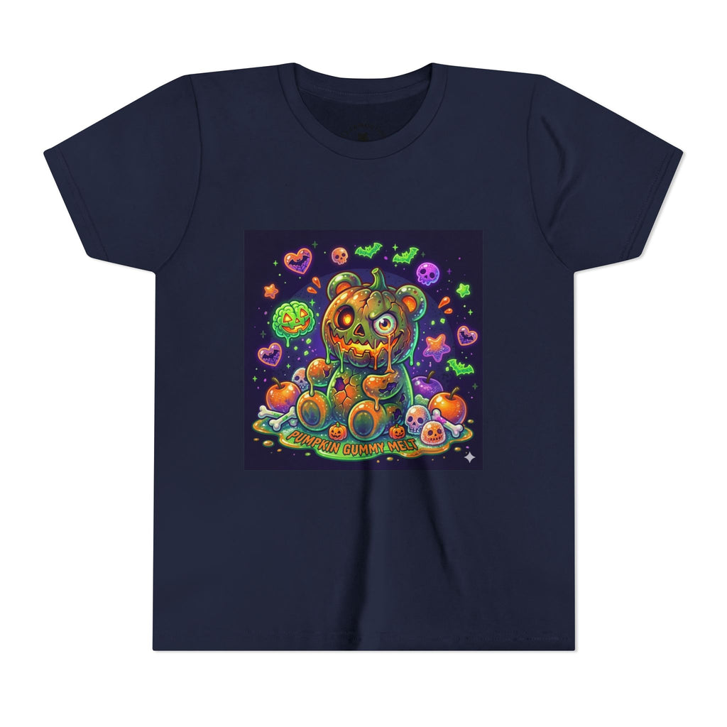 Cute Creepy Pumpkin Head Gooey Gummy Bear Halloween- Graphic Tee
