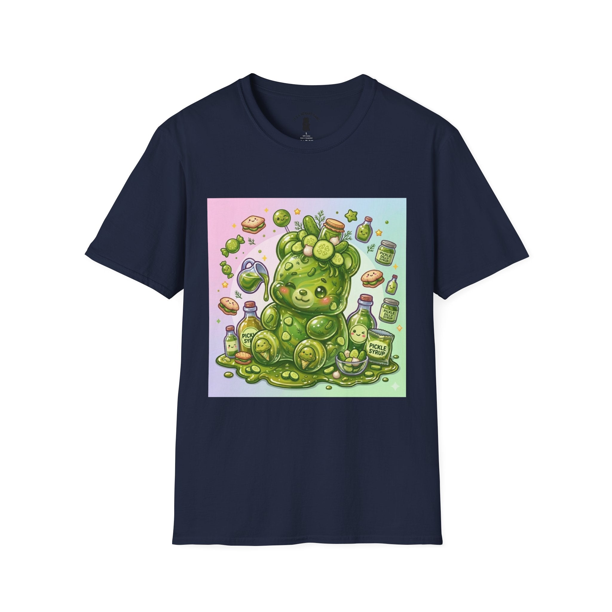 Sour Dill Pickle, Exotic Gooey Gummy Bear — Kawaii Graphic T-Shirt