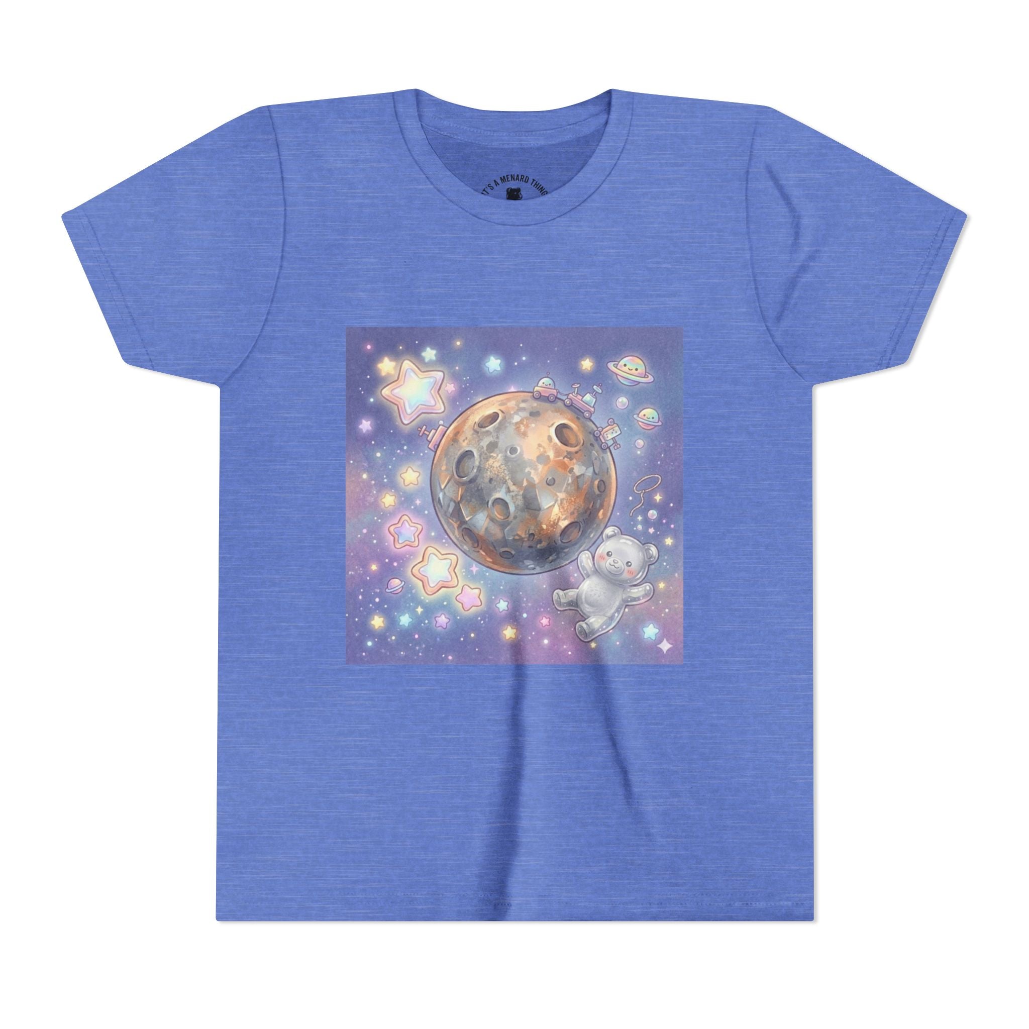 Lets Study Mercury, Silver Gooey Crystal Gummy Bear-Galaxy Graphic Youth Shirt