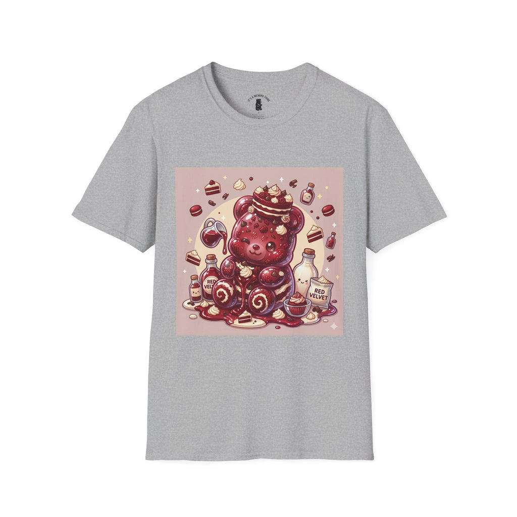 Silky Red Velvet Cake & Cream, Exotic Gooey Gummy Bear — Kawaii Graphic T-Shirt