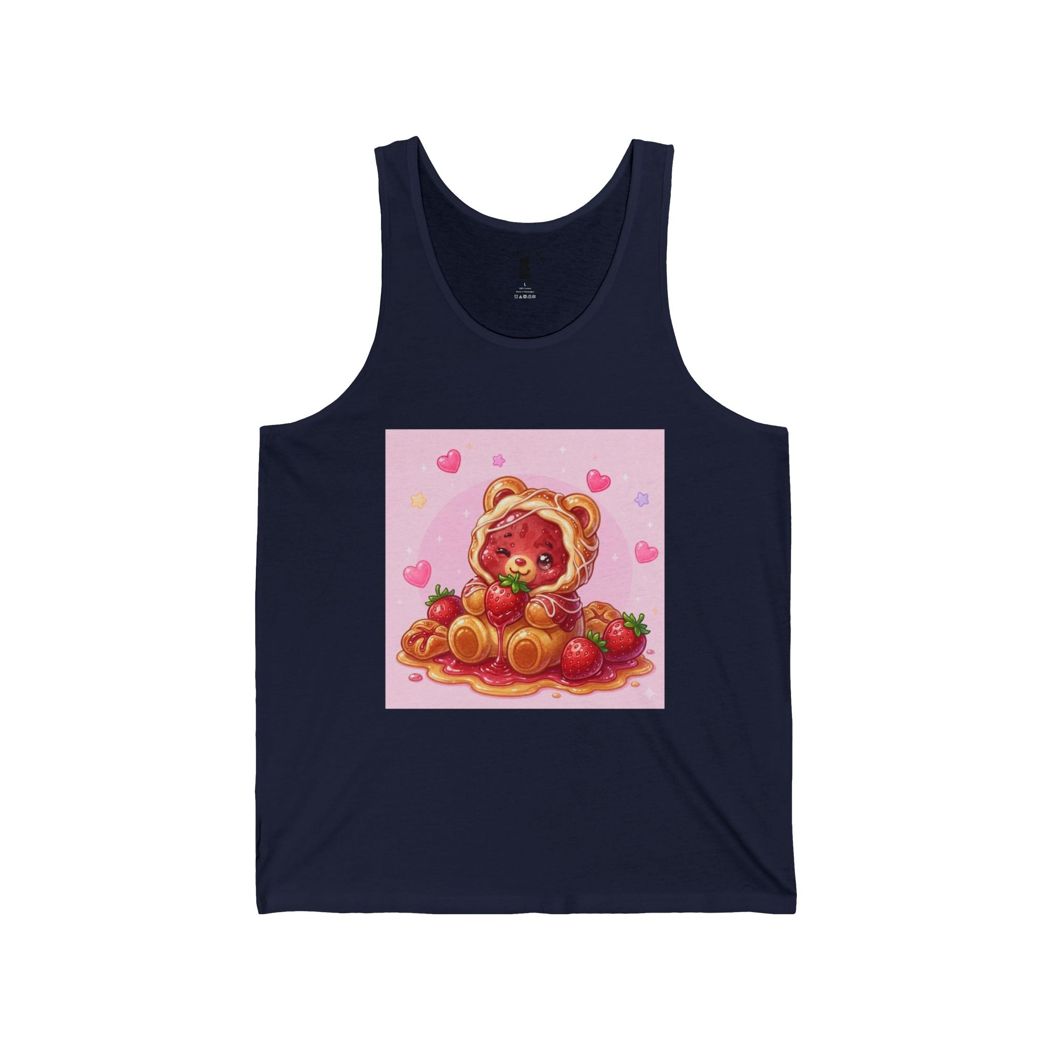 Strawberry Danish Special, Puff PJ Gooey Gummy Bear — Kawaii Graphic Tank Top
