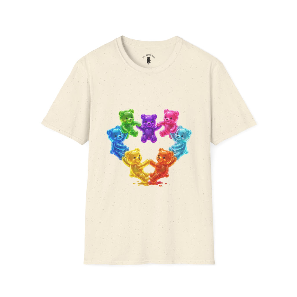 Holding Hands Into Heart Oozy Bear Gummy Friends- Graphic Shirt