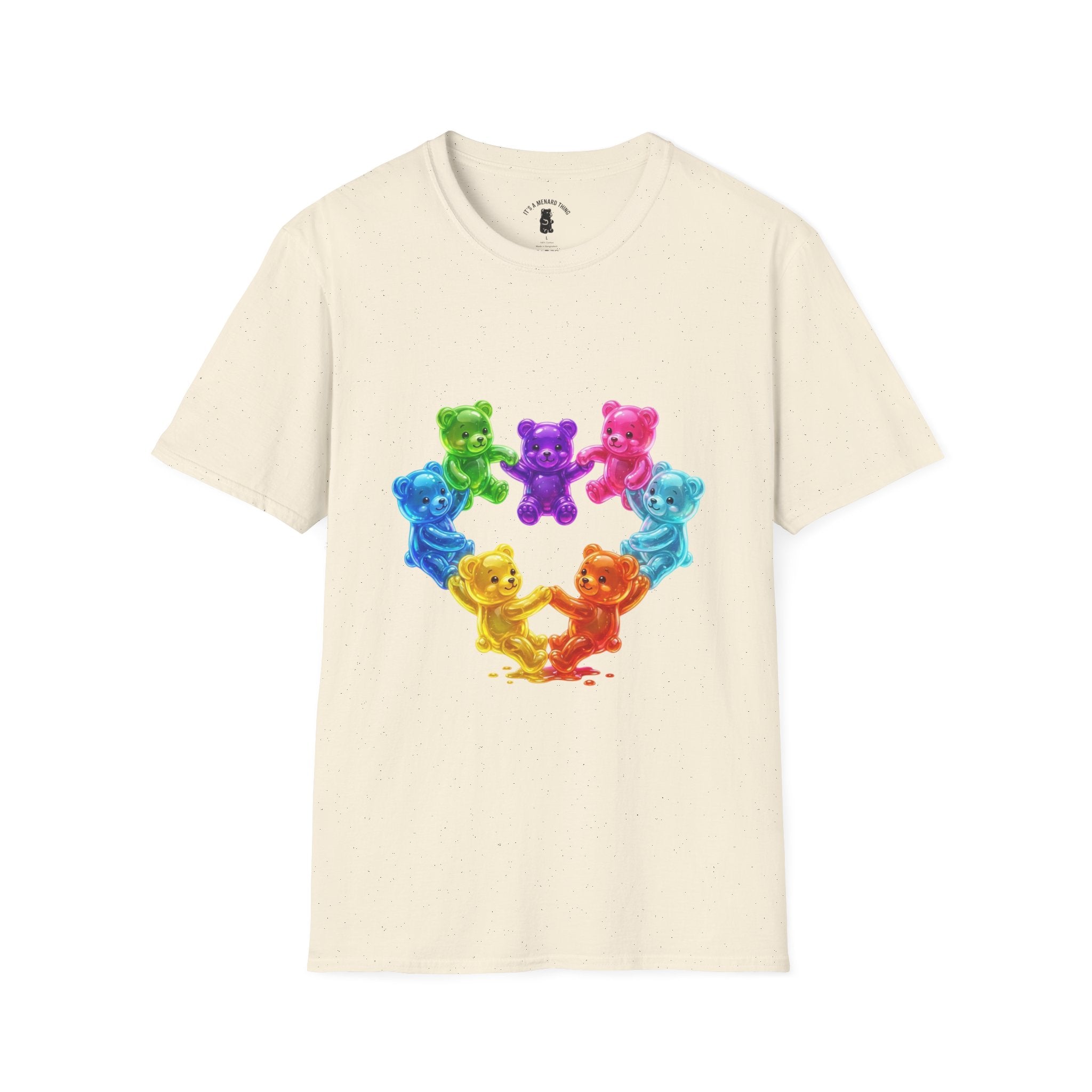 Holding Hands Into Heart Oozy Bear Gummy Friends- Graphic Shirt
