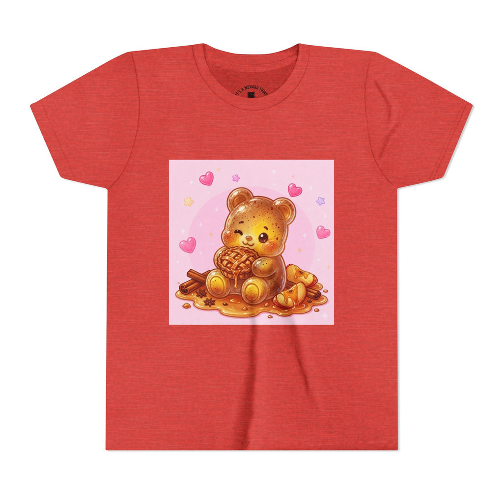 Warm Apple Cinnamon Pie Gooey Gummy Bear Hearts Youth Tee